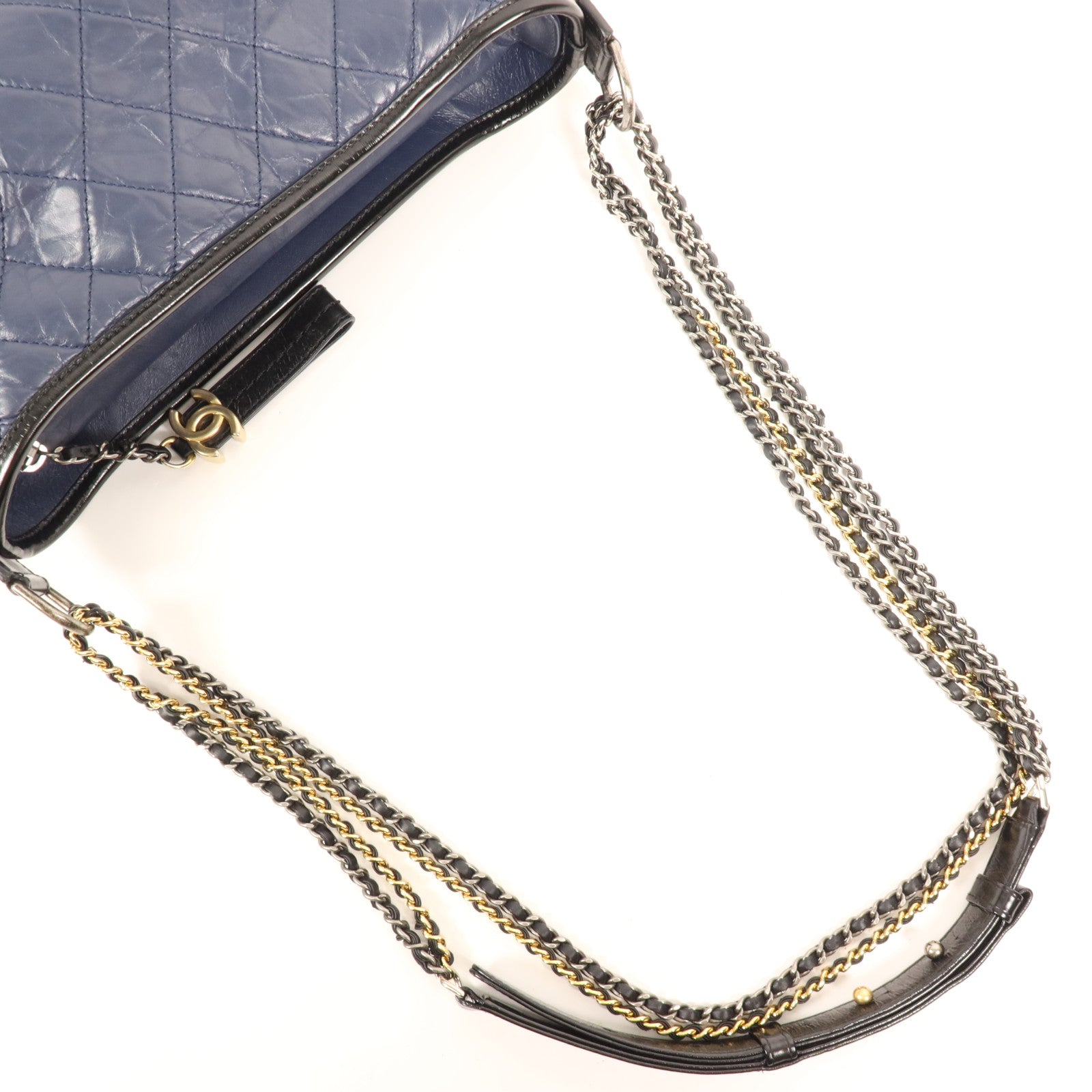 CHANEL 羊皮皮革Gabrielle Medium鏈帶肩背袋