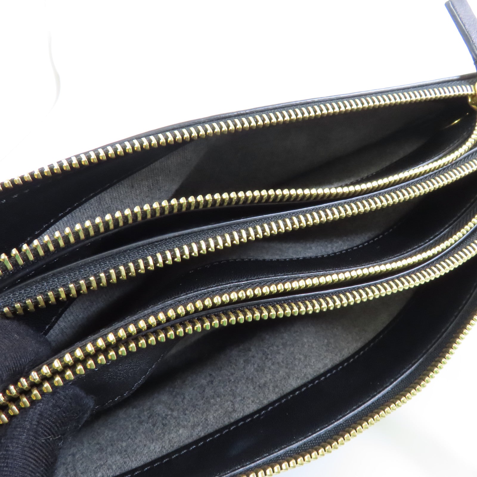 CELINE 【激減優惠】牛皮皮革Trio Bag金扣肩背袋黑色