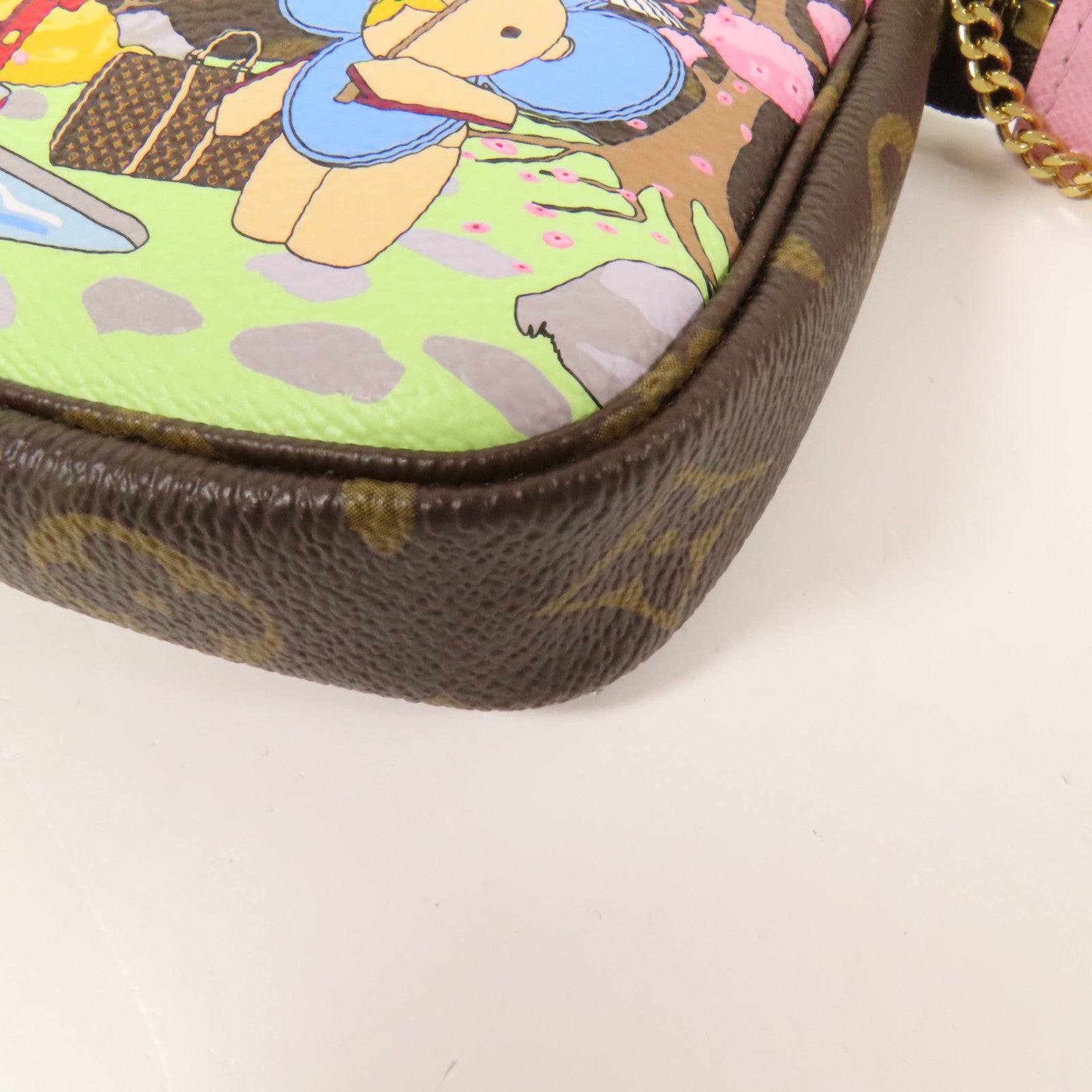 LOUIS VUITTON Monogram Pochette Accessoires金扣手挽袋