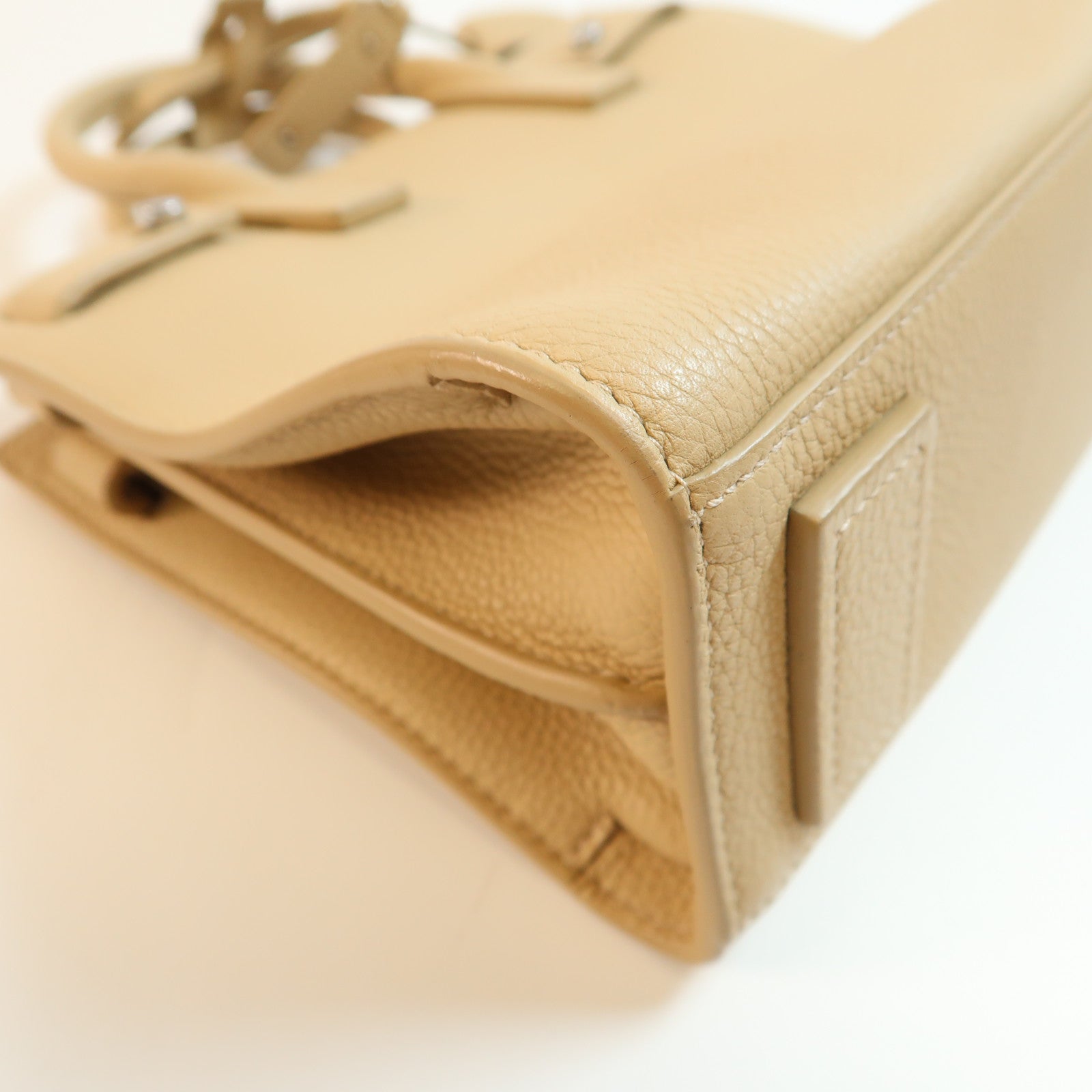 SAINT LAURENT 牛皮皮革Nano Sac de Jour Souple Bag銀扣手挽肩背兩用袋