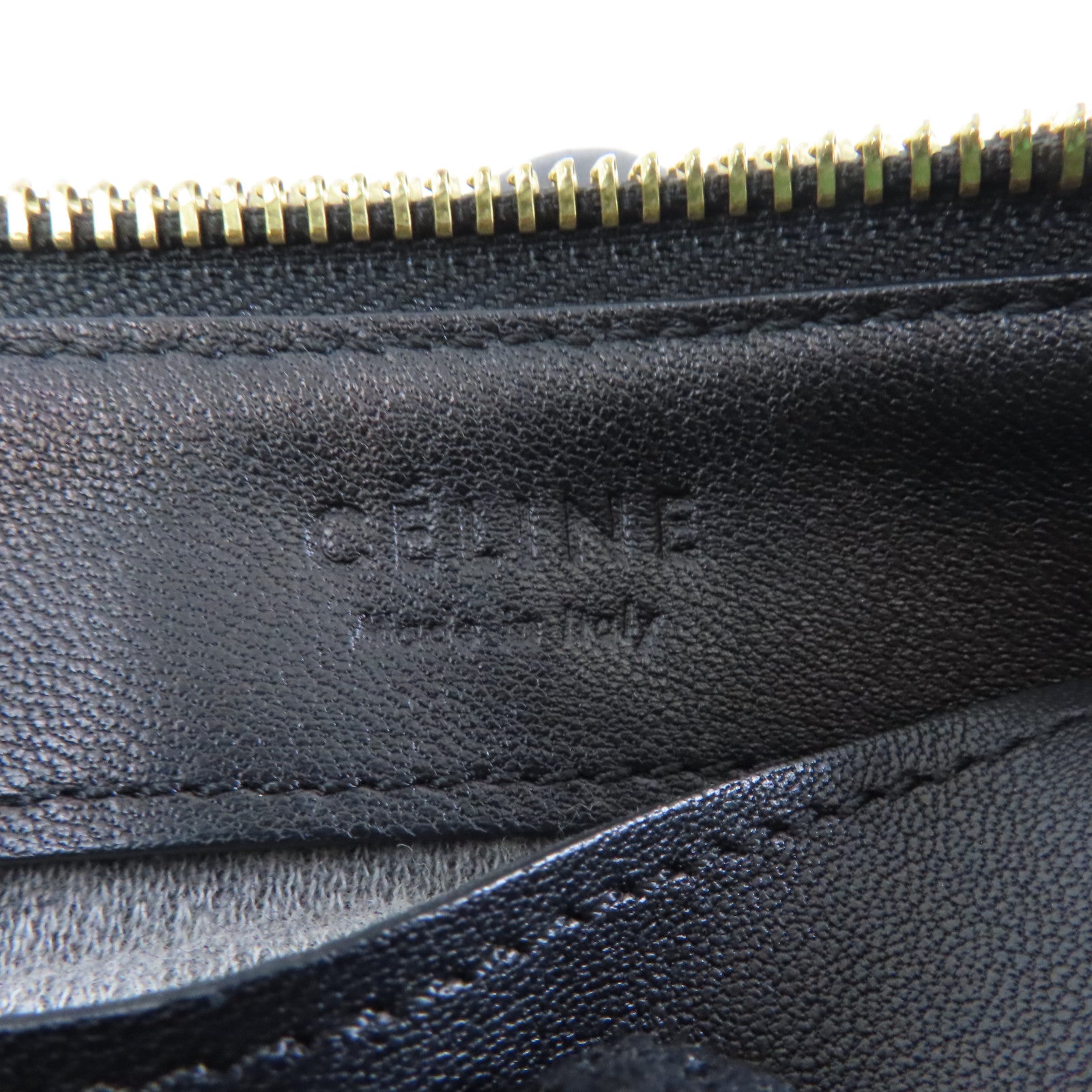 CELINE 【激減優惠】牛皮皮革Trio Bag金扣肩背袋黑色