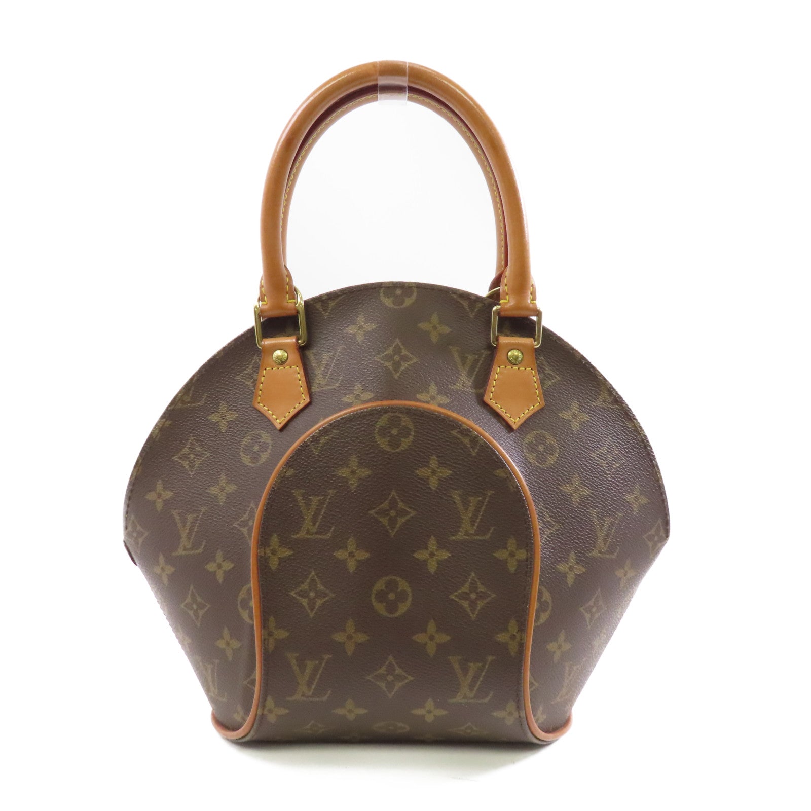 LOUIS VUITTON Monogram Ellipse PM金扣手挽袋啡色