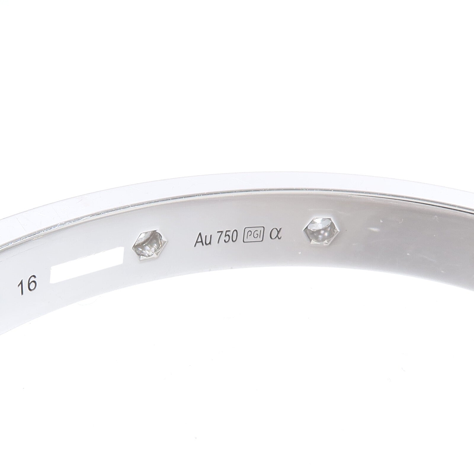 CARTIER 18K白金Love Bracelet Full Diamond鑽石手鐲