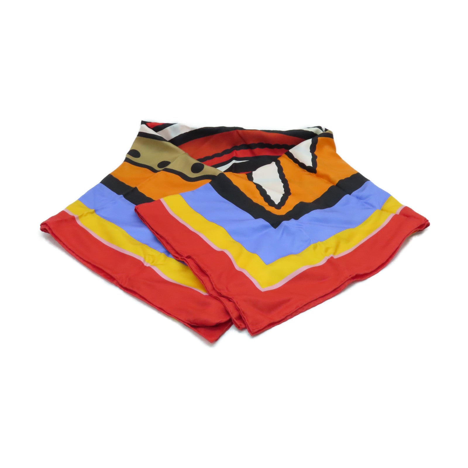HERMES Silk Scarf 90x90 Scarf Red