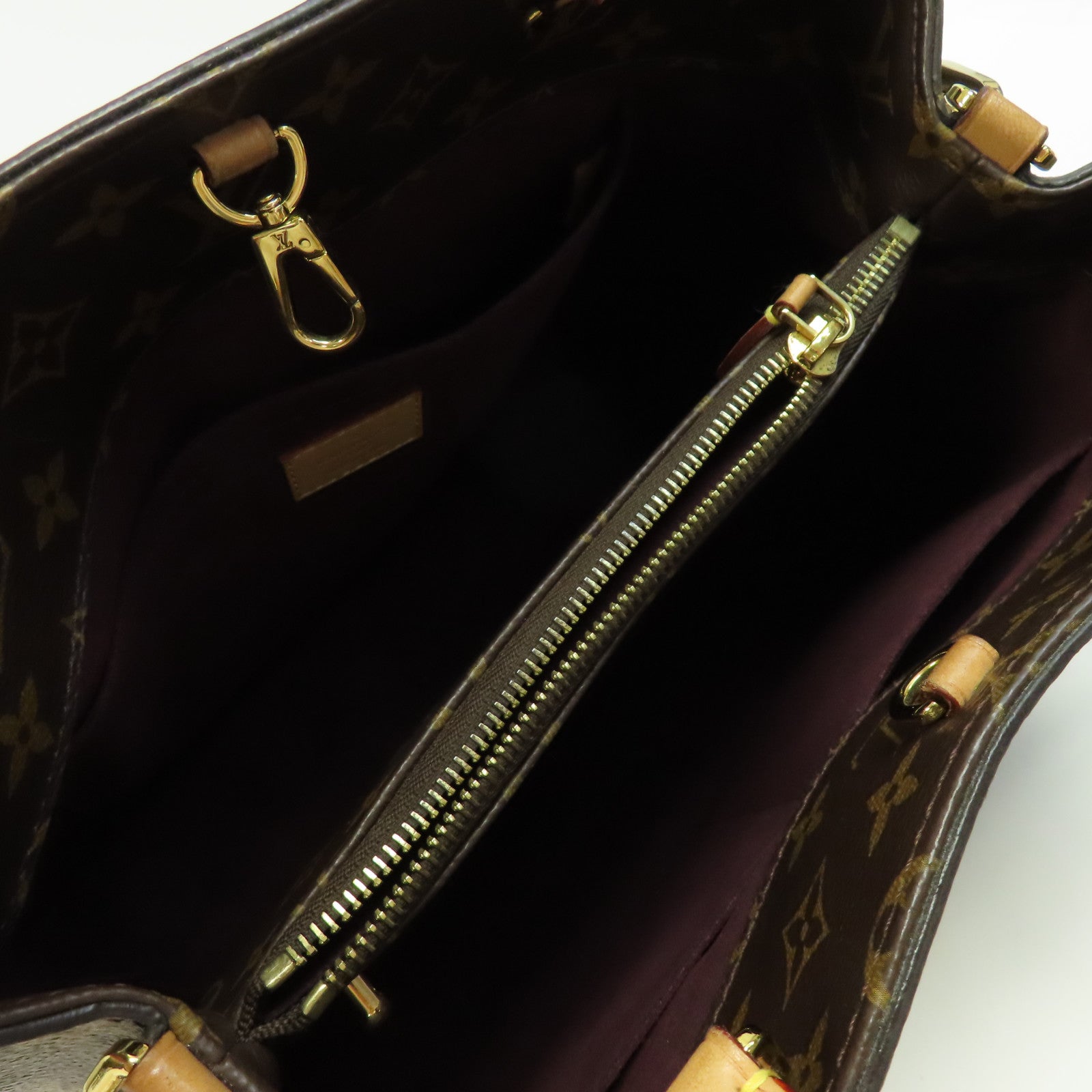 LOUIS VUITTON Monogram Montaigne MM金扣手挽肩背兩用袋啡色