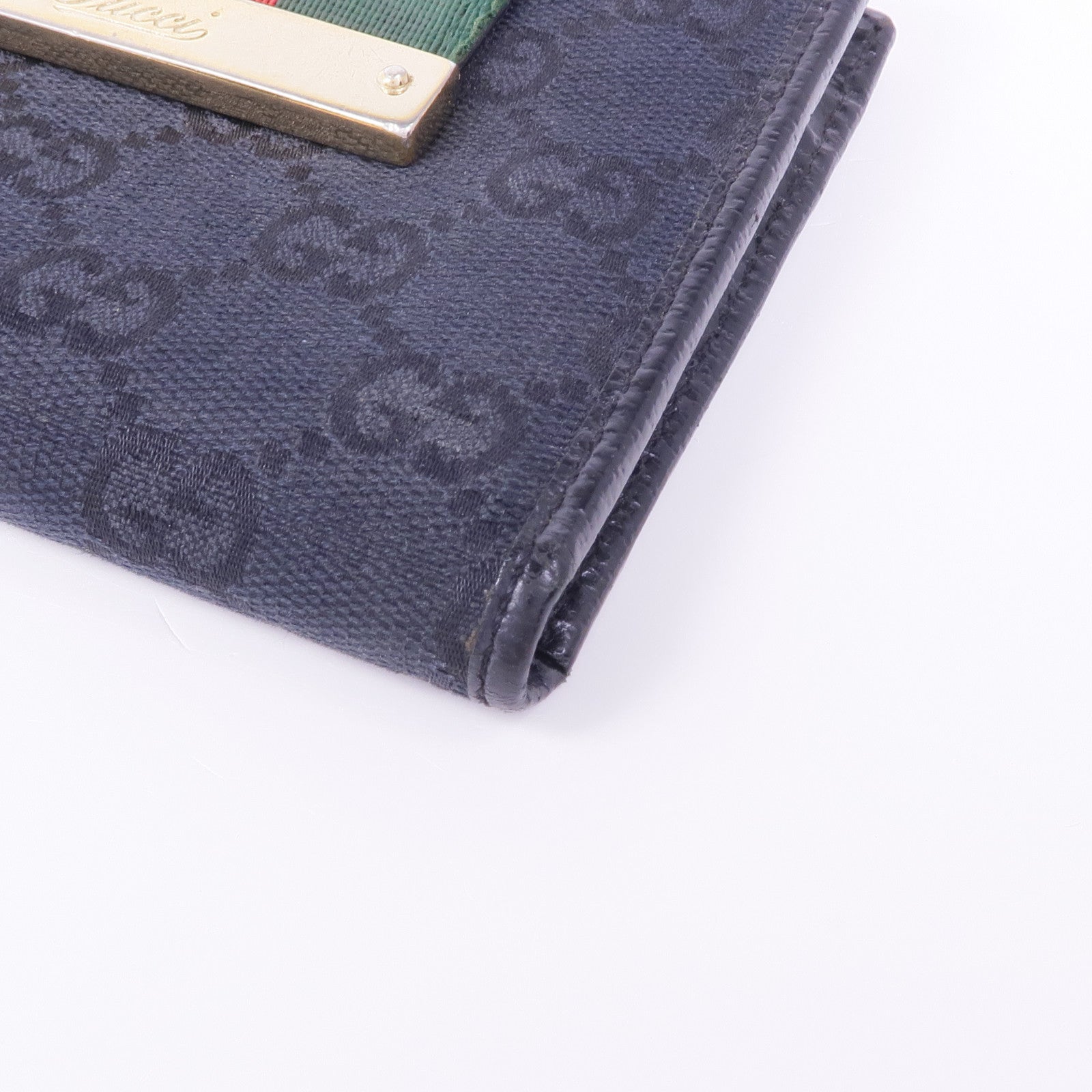 GUCCI 帆布Wallet金扣錢包