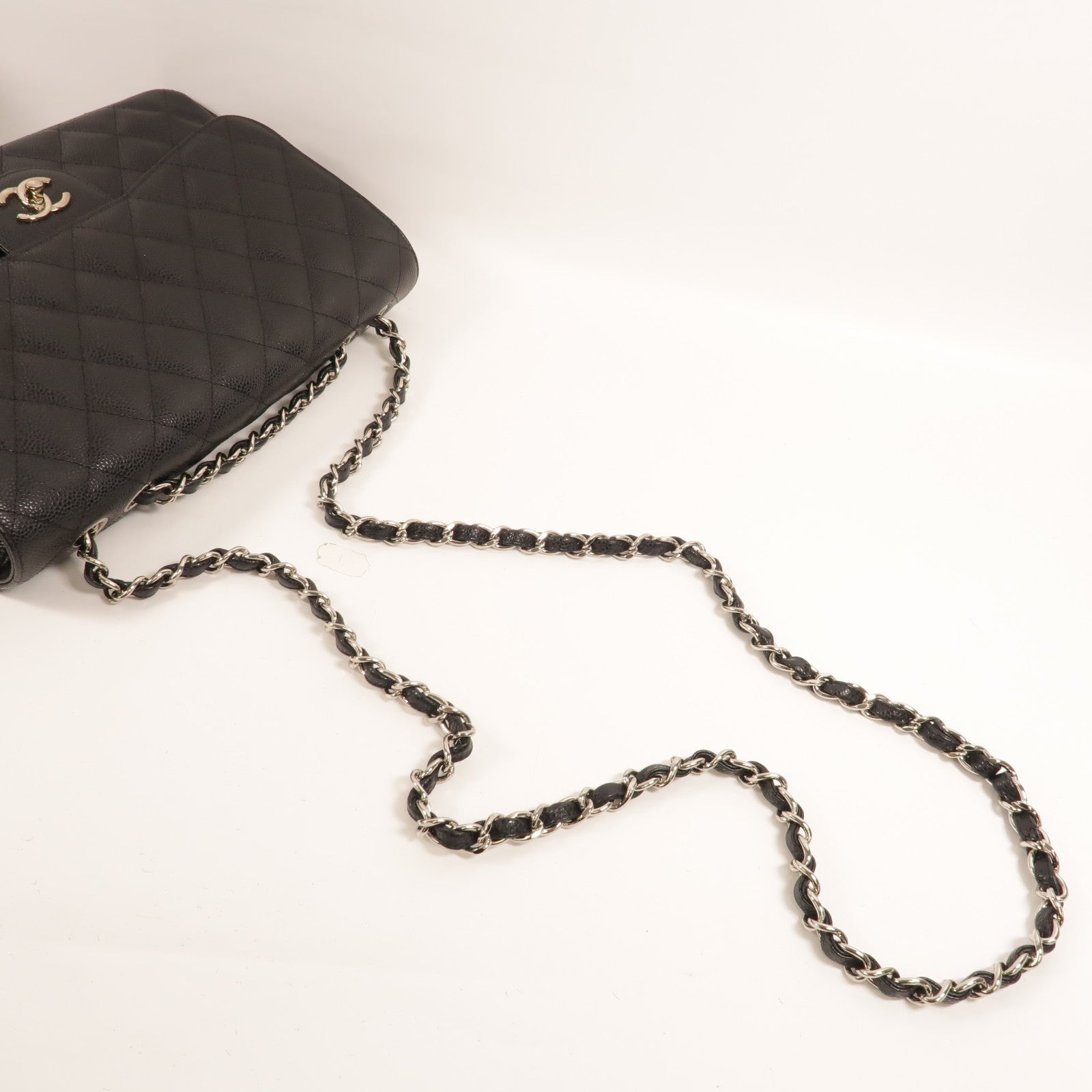 CHANEL 牛皮皮革Large Classic鏈帶肩背袋