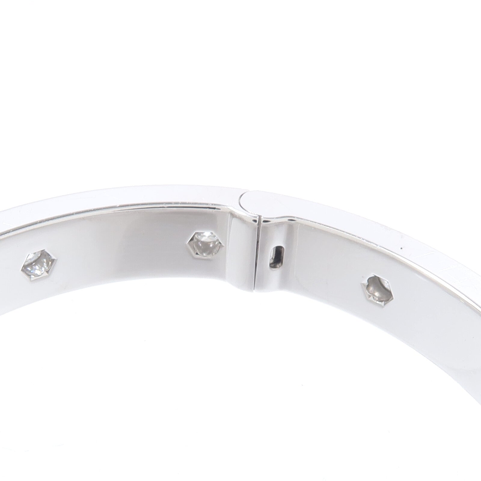 CARTIER 18K白金Love Bracelet Full Diamond鑽石手鐲