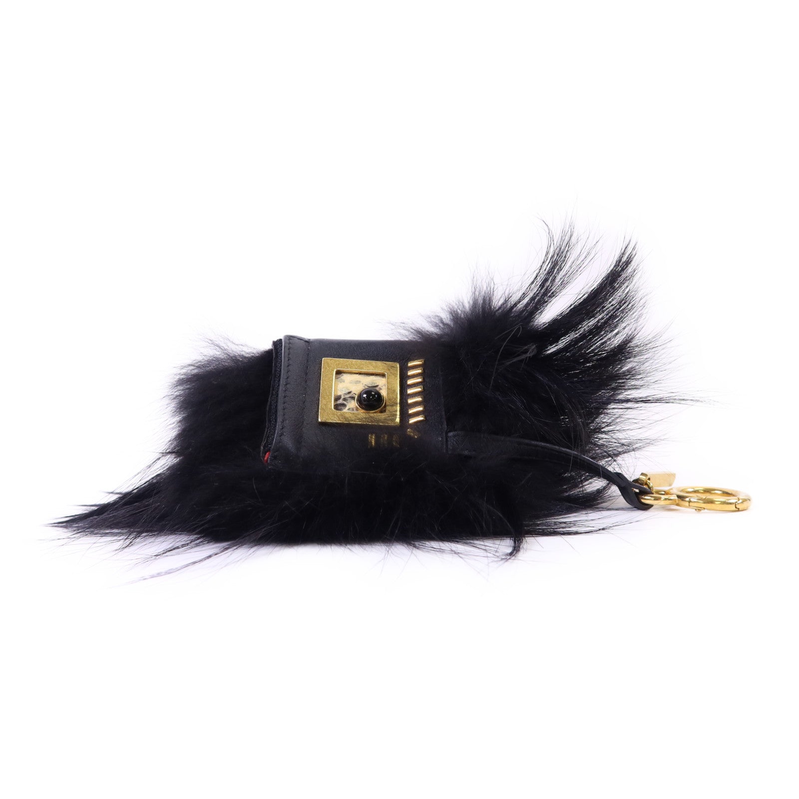 FENDI 狐狸皮/牛皮皮革/蛇皮皮革Key Holder金扣鎖匙扣