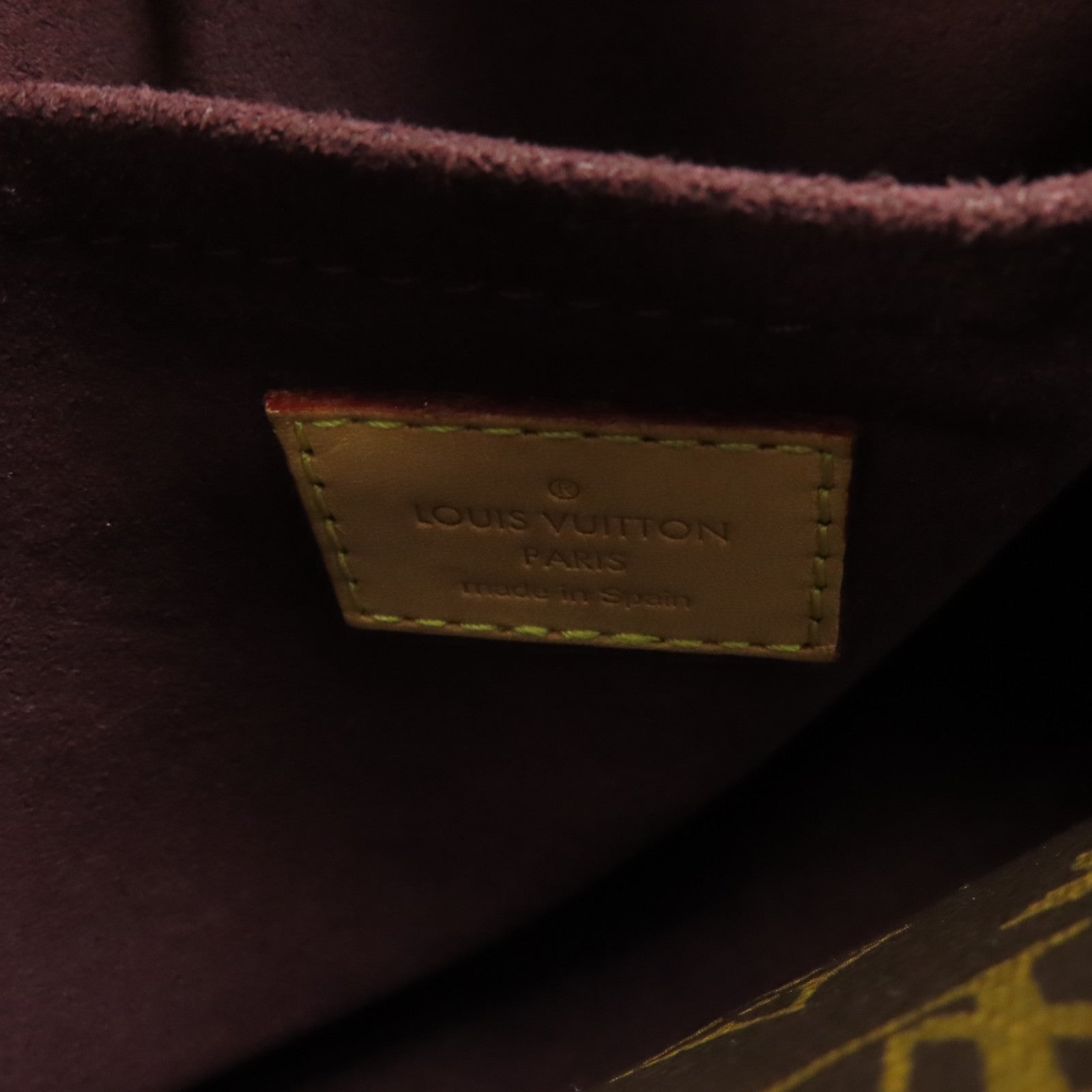 LOUIS VUITTON Monogram Montaigne MM金扣手挽肩背兩用袋啡色