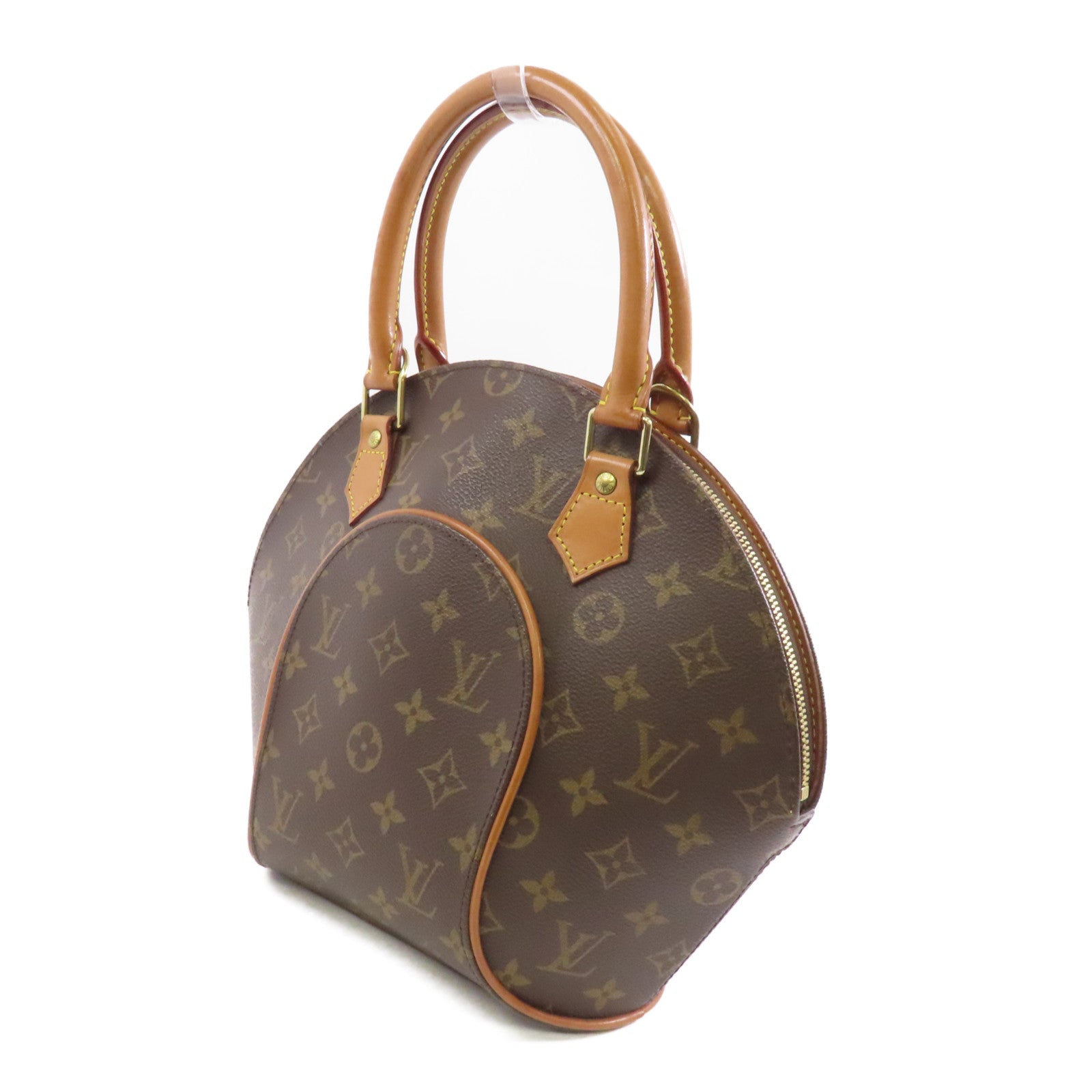 LOUIS VUITTON Monogram Ellipse PM金扣手挽袋啡色