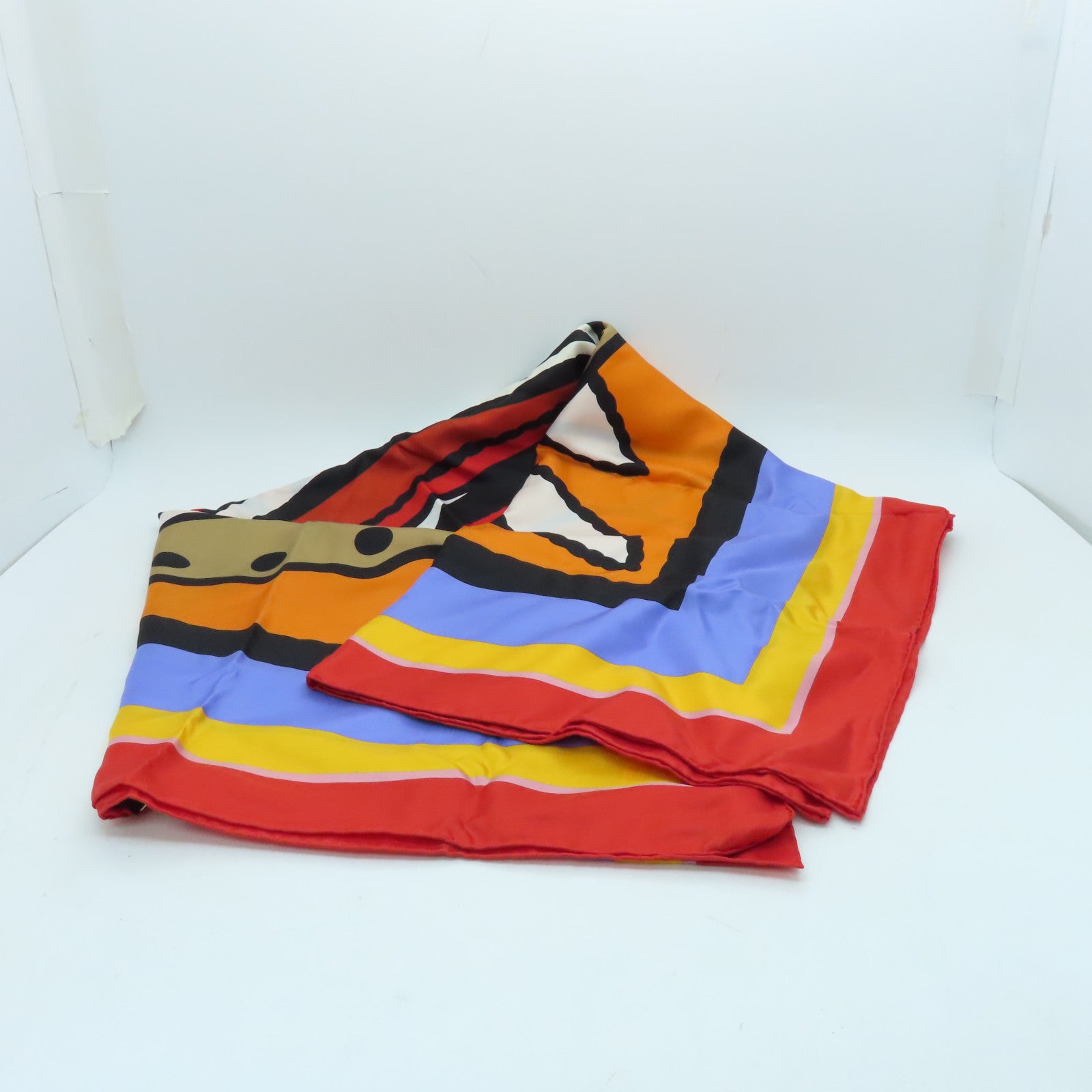 HERMES Silk Scarf 90x90 Scarf Red