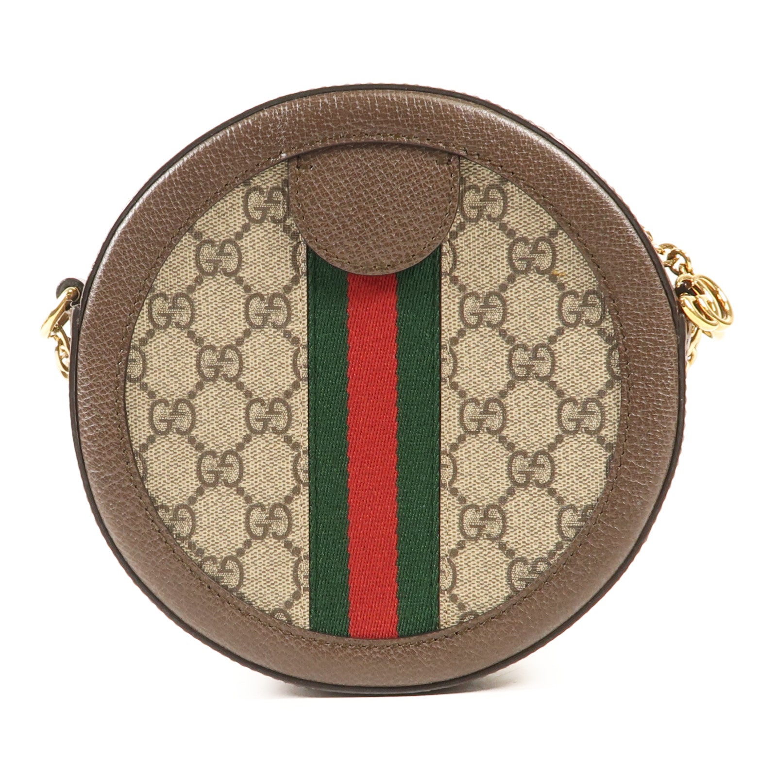 GUCCI 塗層帆布Ophidia金扣鏈帶肩背袋