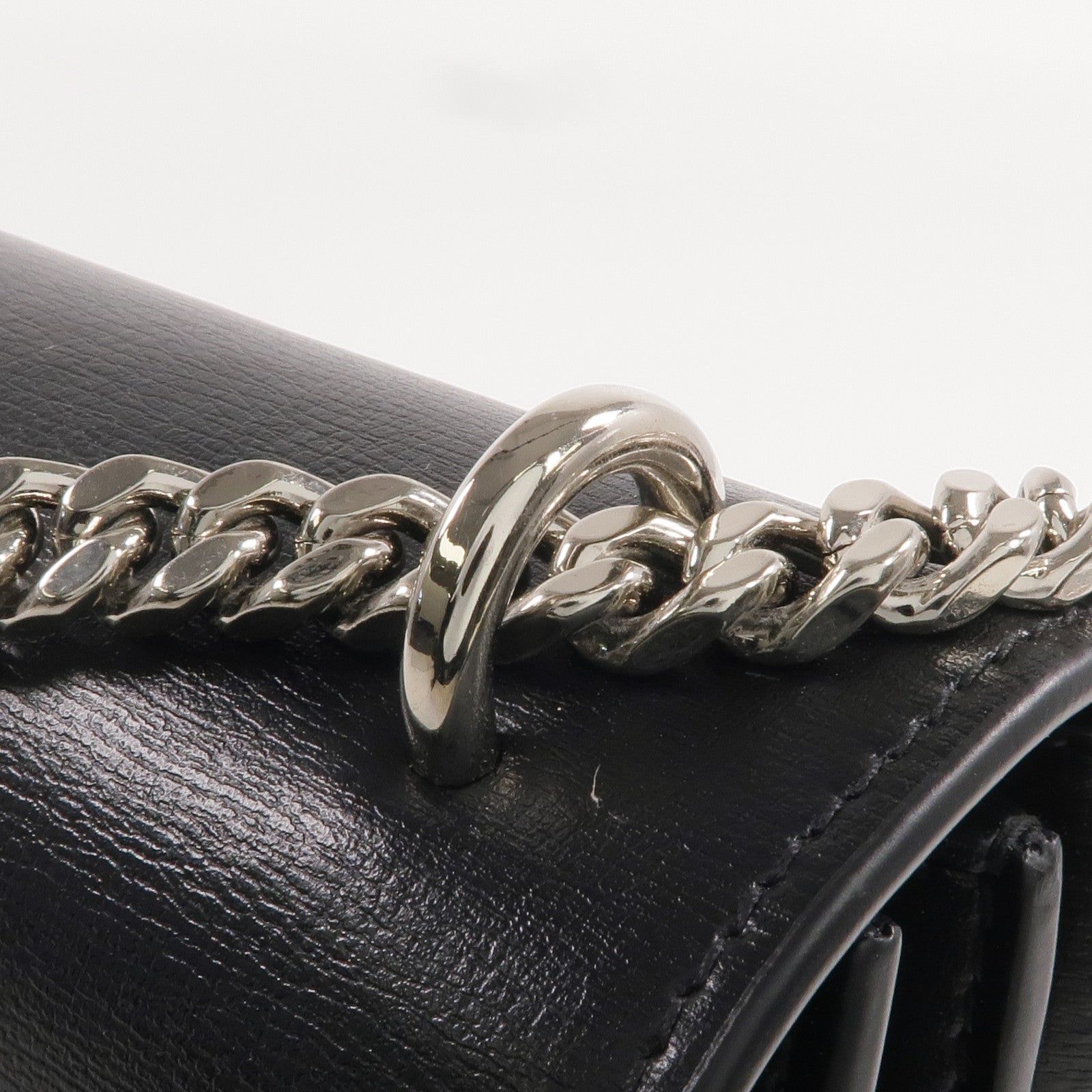 SAINT LAURENT 牛皮皮革Sunset Medium銀扣鏈帶肩背袋