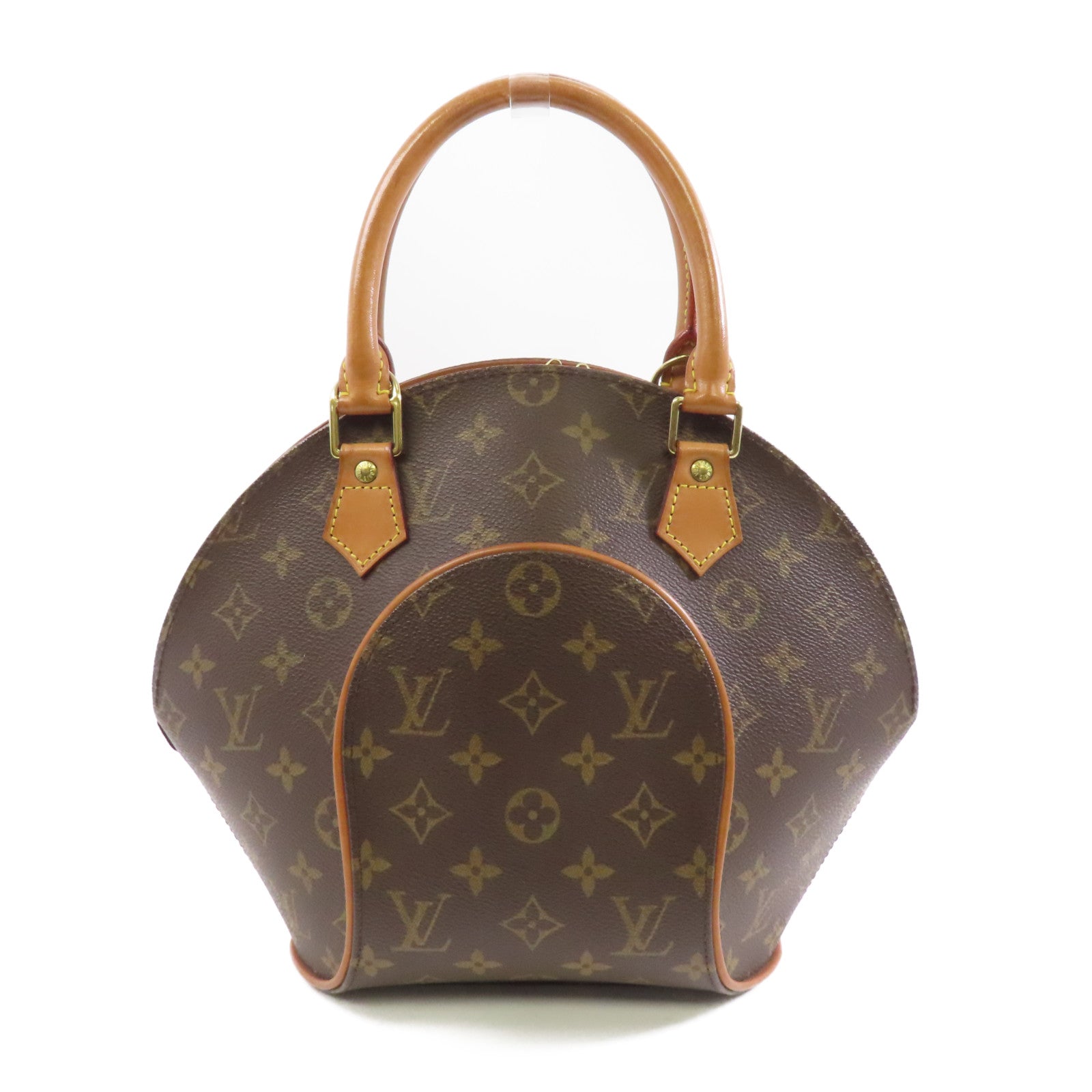 LOUIS VUITTON Monogram Ellipse PM金扣手挽袋啡色