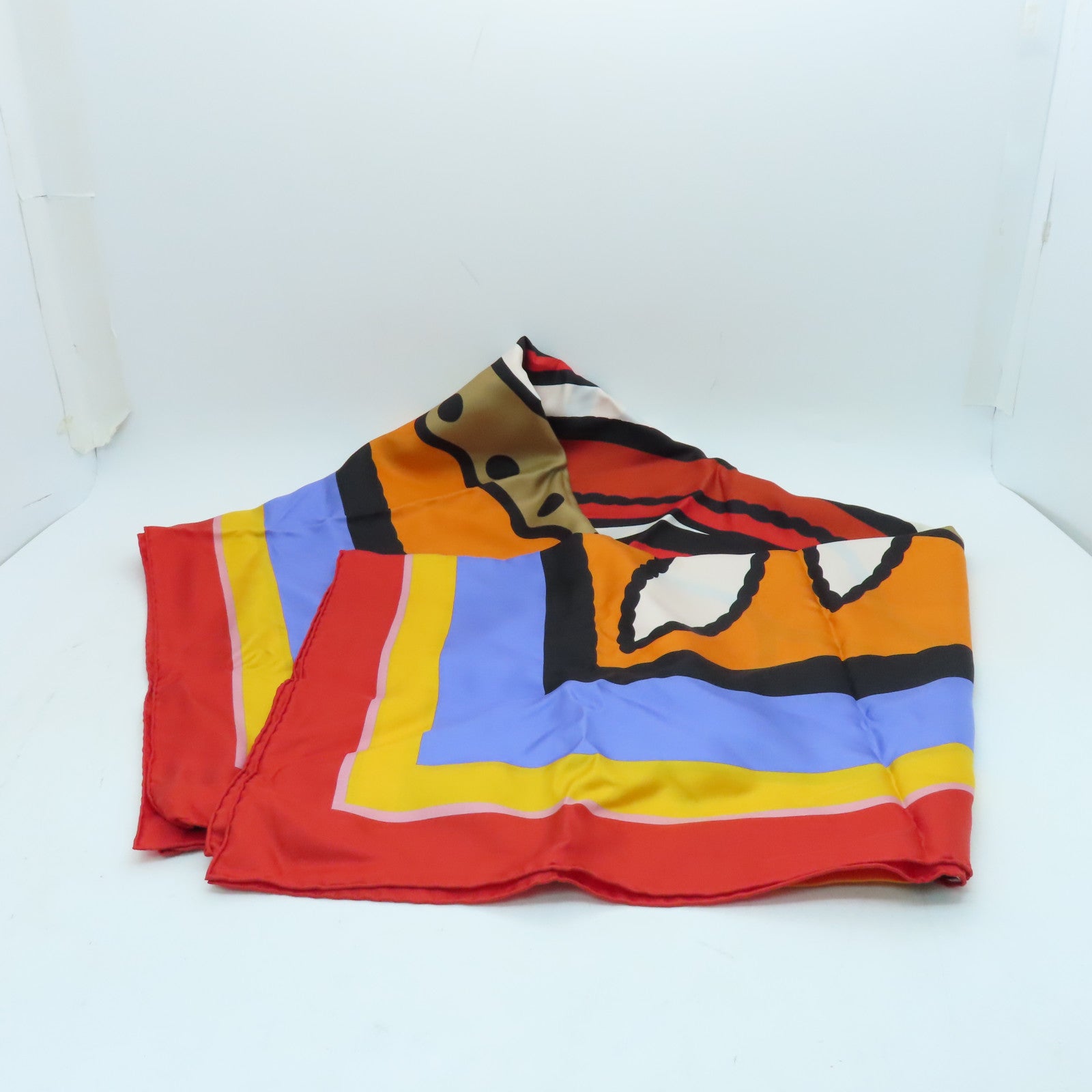 HERMES Silk Scarf 90x90 Scarf Red
