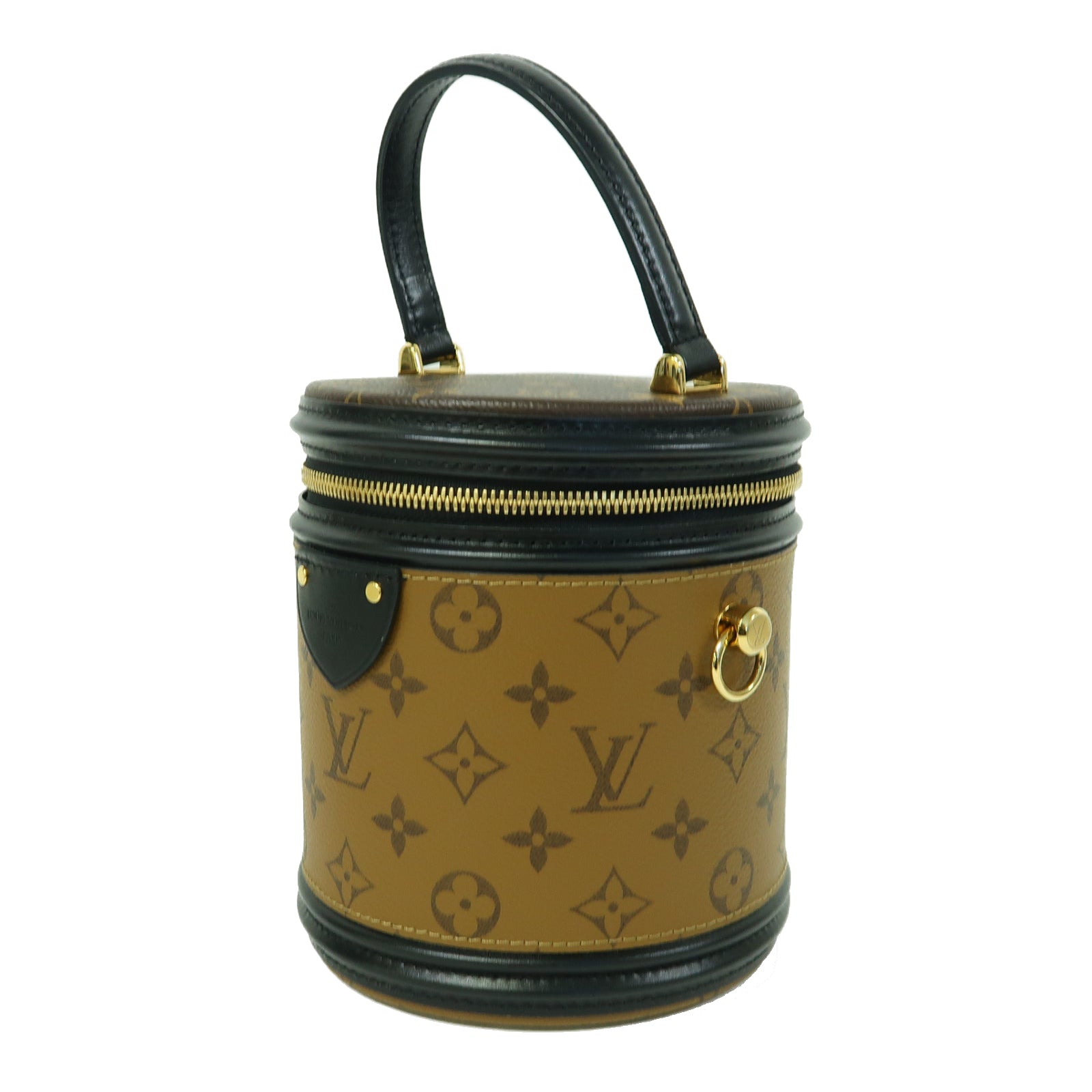 LOUIS VUITTON Monogram Reverse Cannes金扣手挽肩背兩用袋啡色