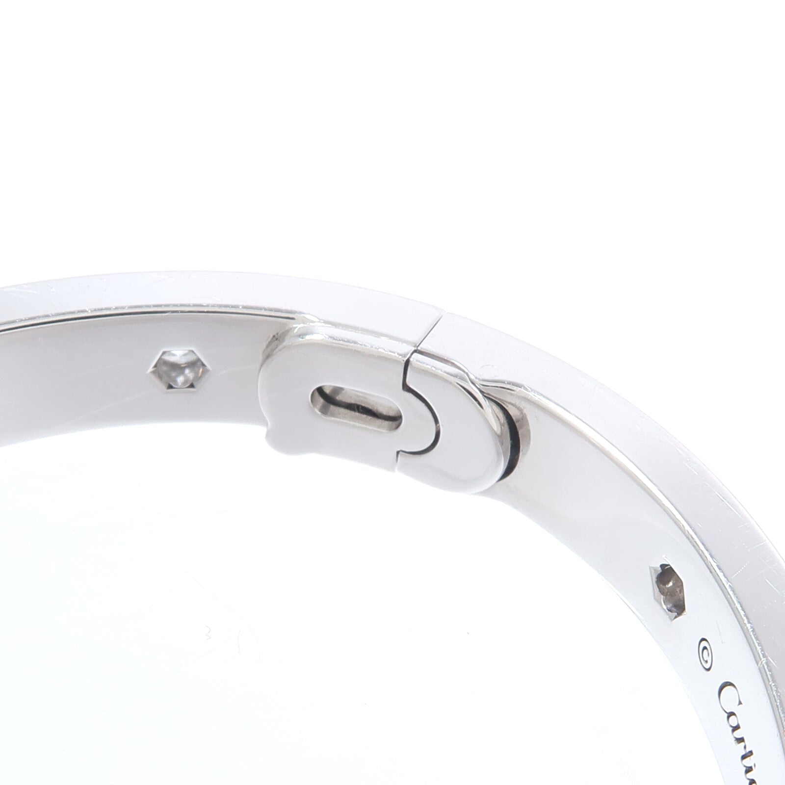 CARTIER 18K白金Love Bracelet Full Diamond鑽石手鐲