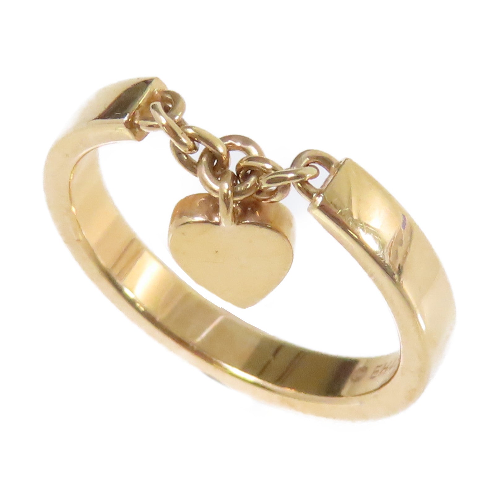 CARTIER 18K玫瑰金Gold Heart Ring戒指#49/US#4.75