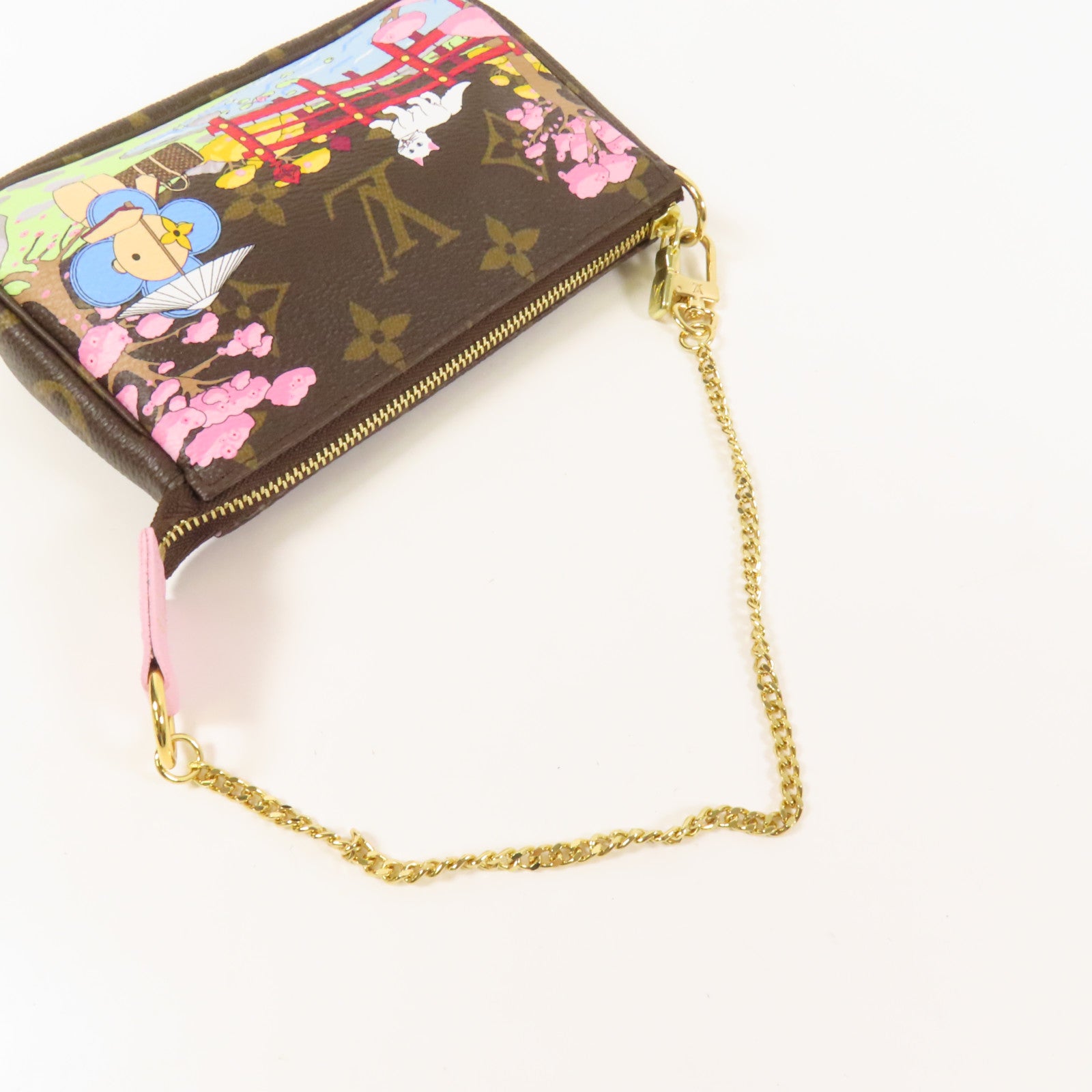 LOUIS VUITTON Monogram Pochette Accessoires金扣手挽袋