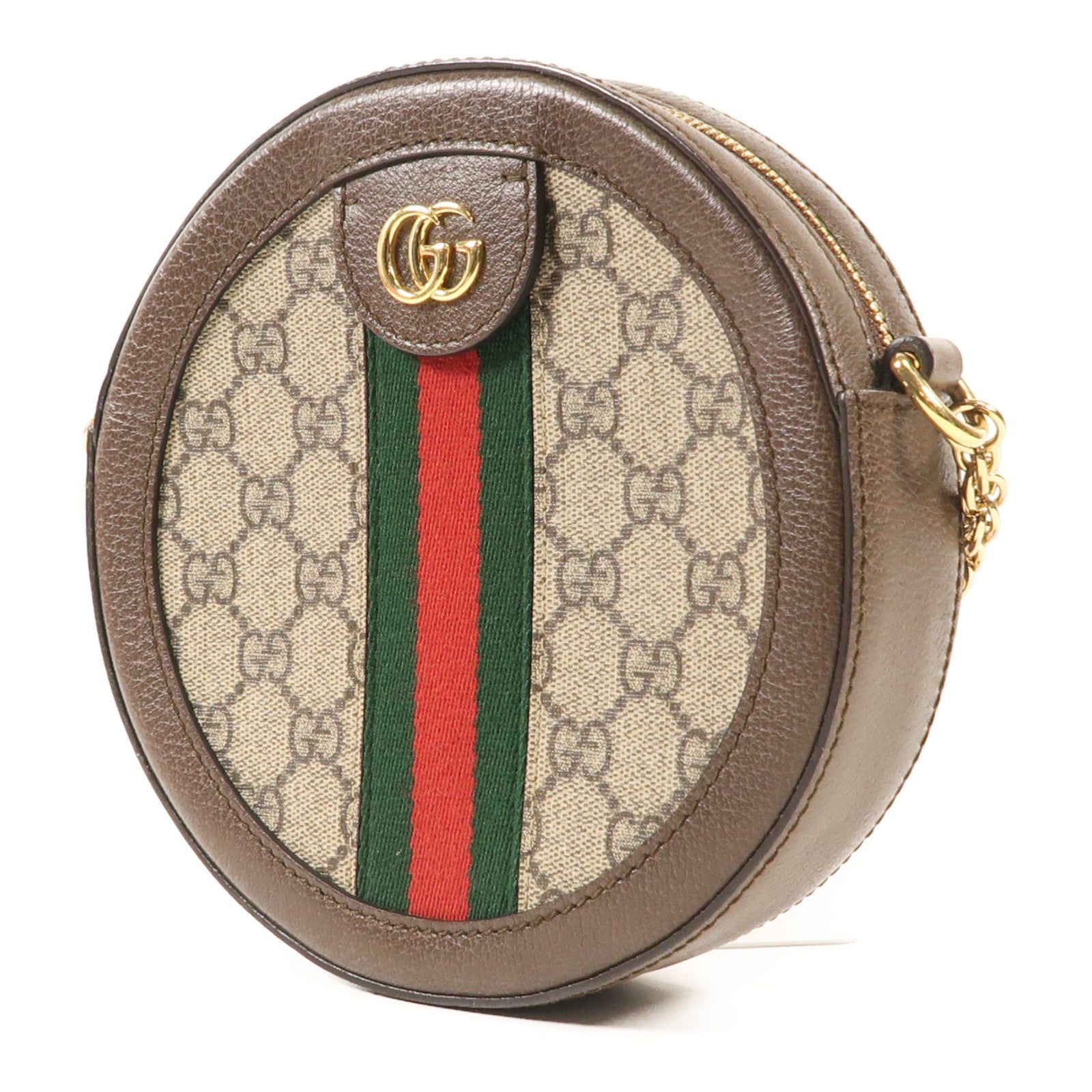 GUCCI 塗層帆布Ophidia金扣鏈帶肩背袋
