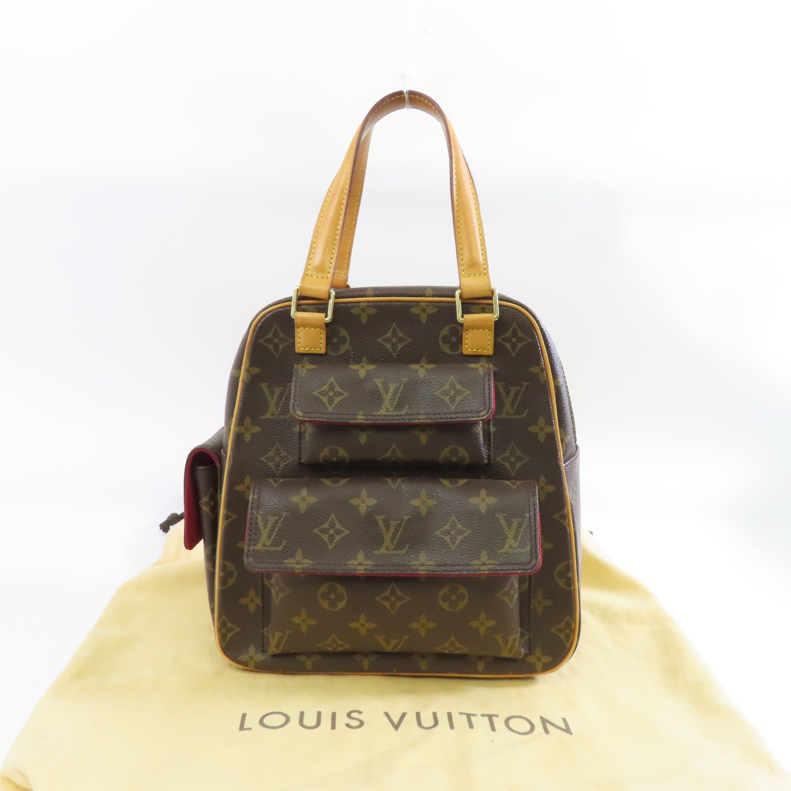 LOUIS VUITTON Monogram Excentri-cite金扣手挽袋啡色