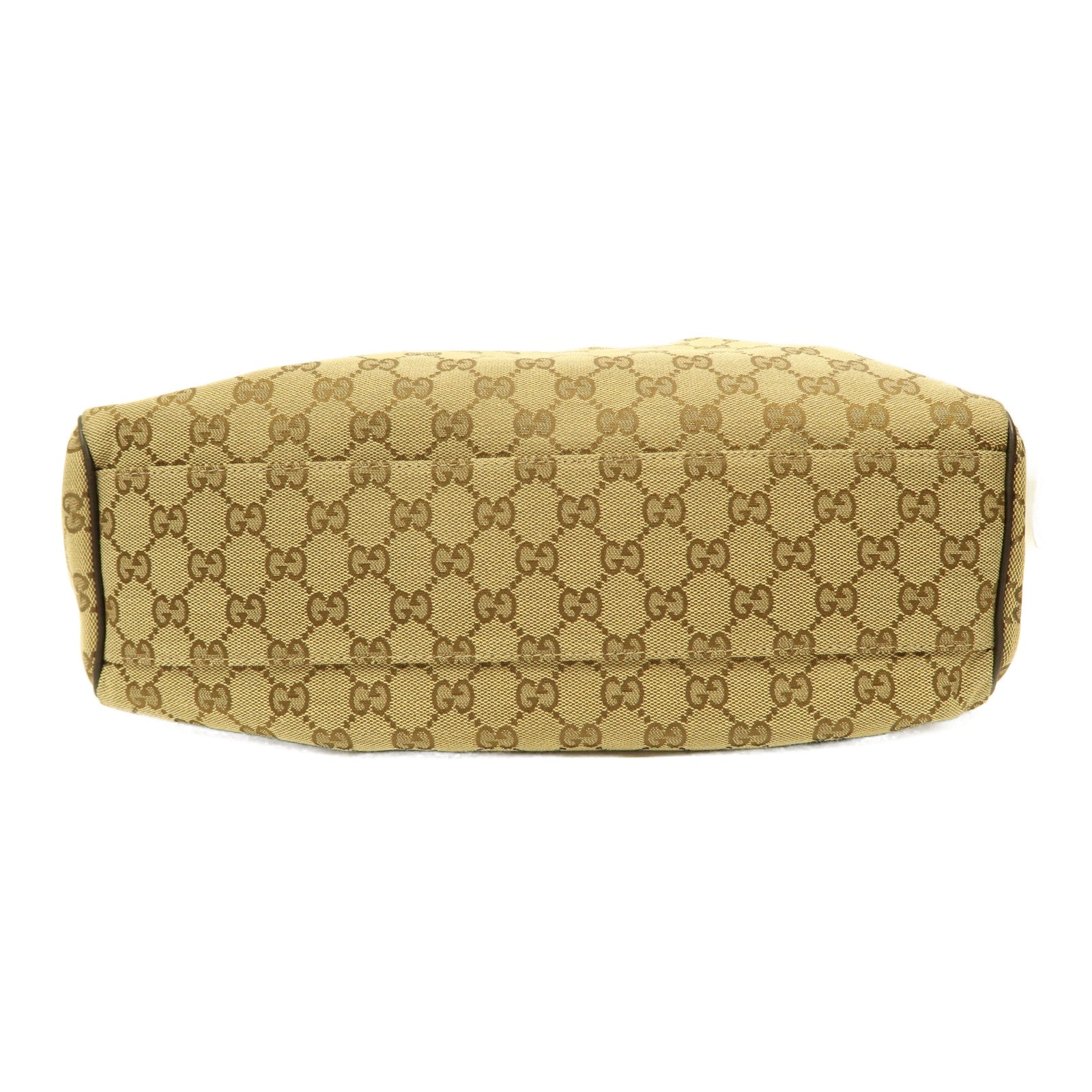 GUCCI 帆布Shoulder Bag金扣手挽袋啡色
