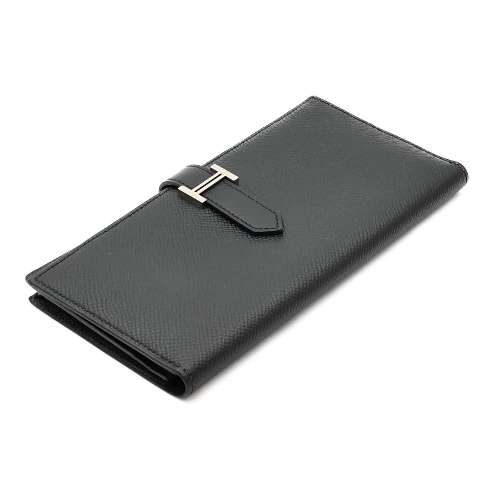 HERMES Epsom皮革Bearn Wallet長錢包Noir