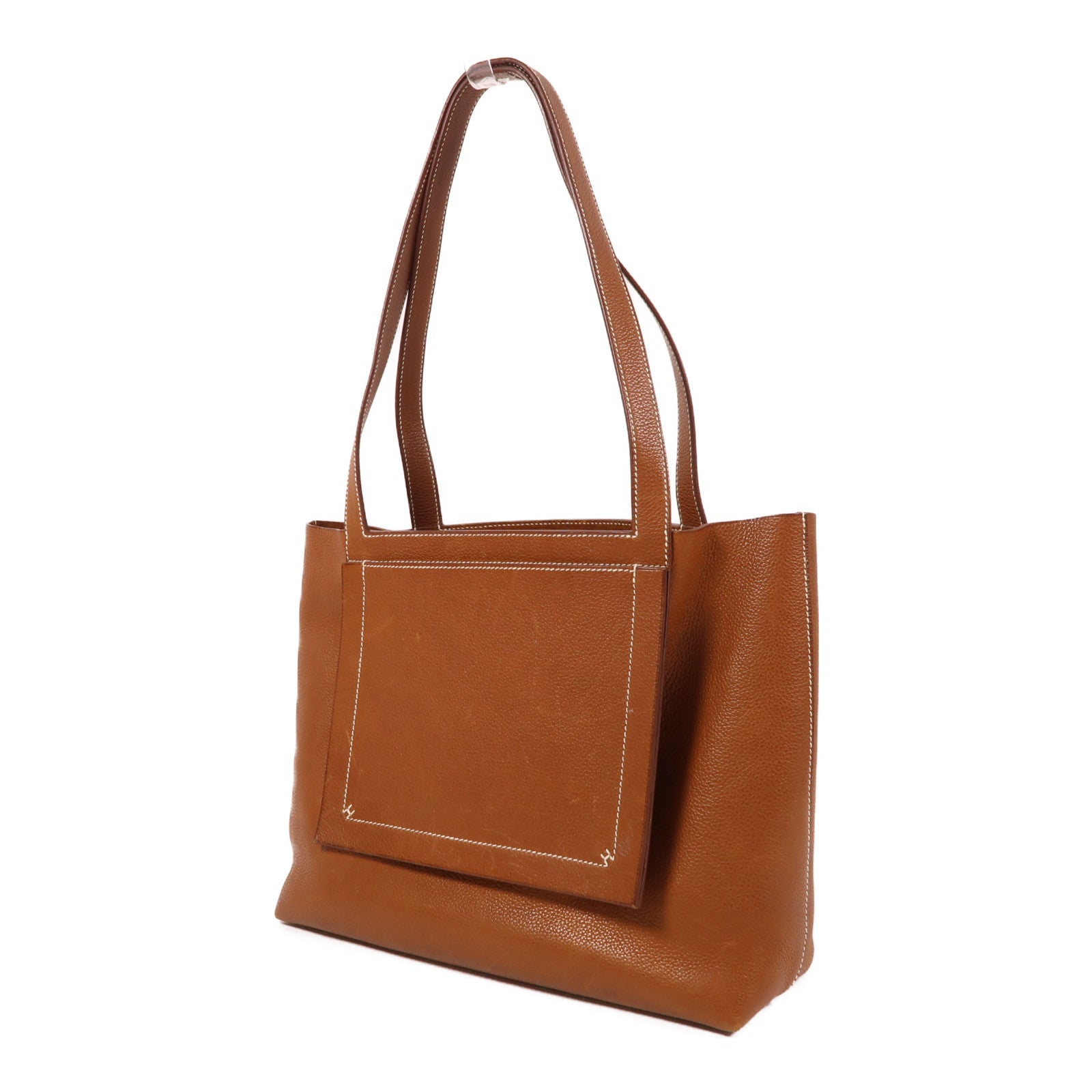 HERMES【激減優惠】 Barenia皮革Cabasellier 31肩背袋啡色
