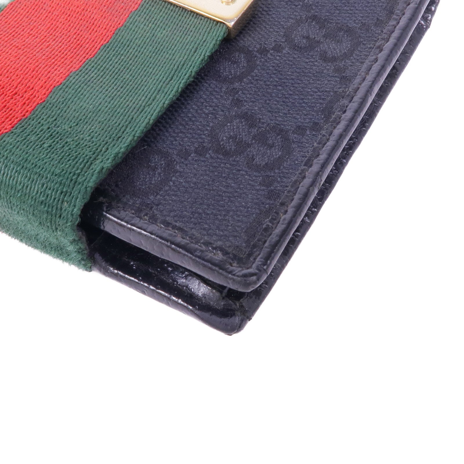 GUCCI 帆布Wallet金扣錢包