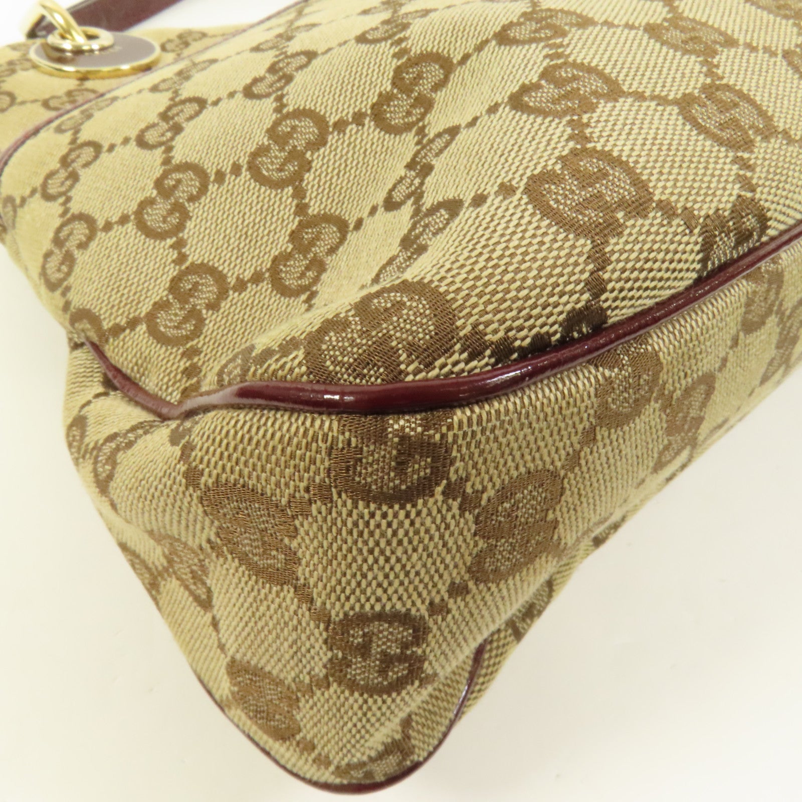 GUCCI 帆布Shoulder Bag金扣肩背袋