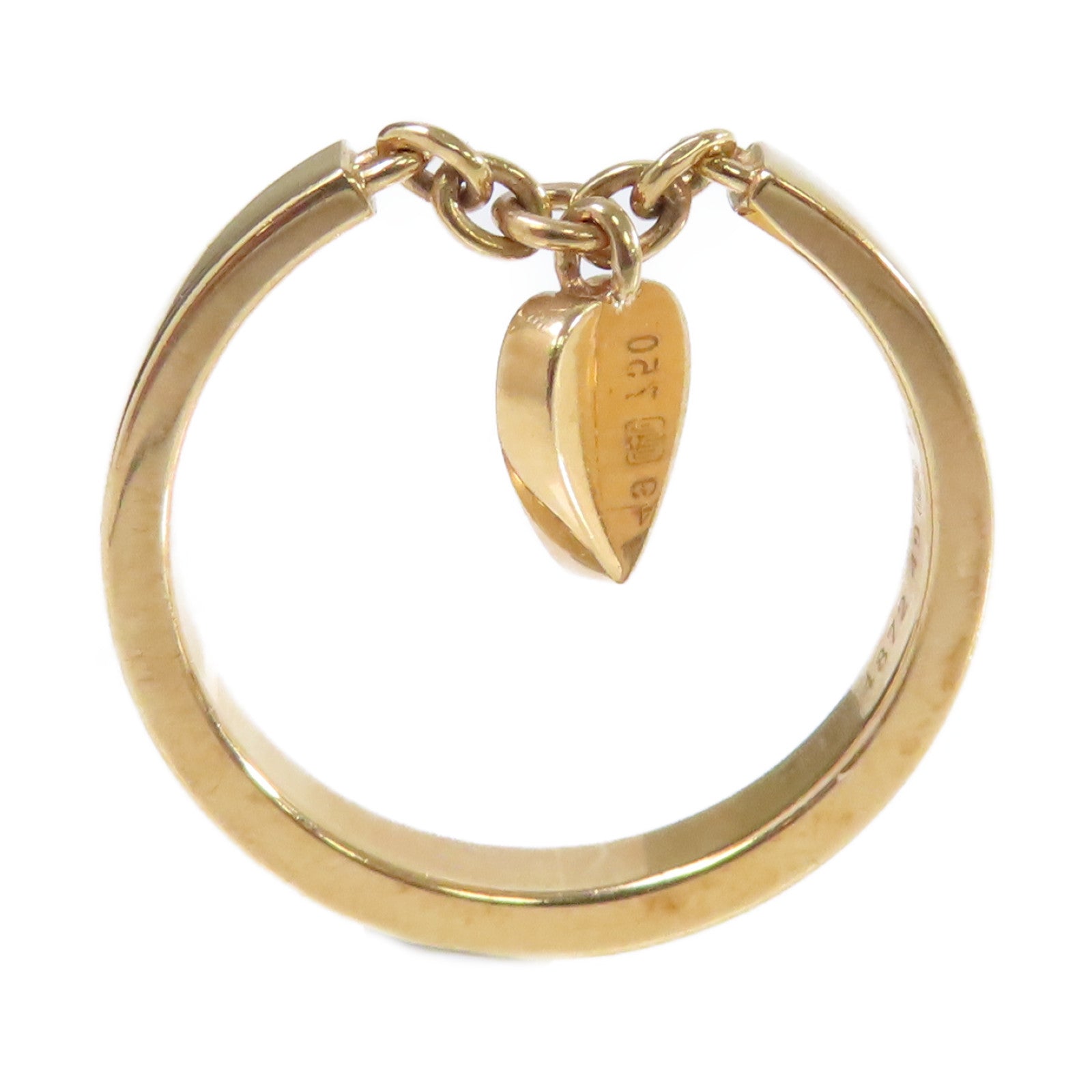 CARTIER 18K玫瑰金Gold Heart Ring戒指#49/US#4.75