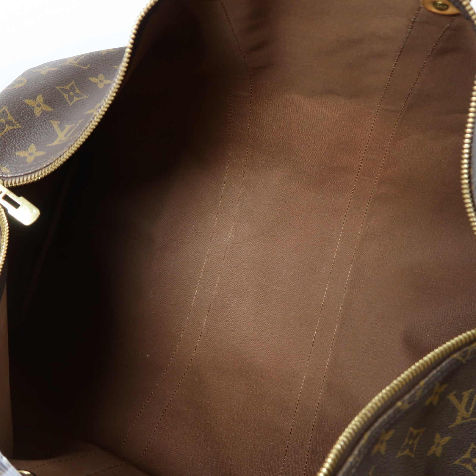 LOUIS VUITTON Monogram Keepall Bandouliere 50金扣手挽肩背兩用袋啡色