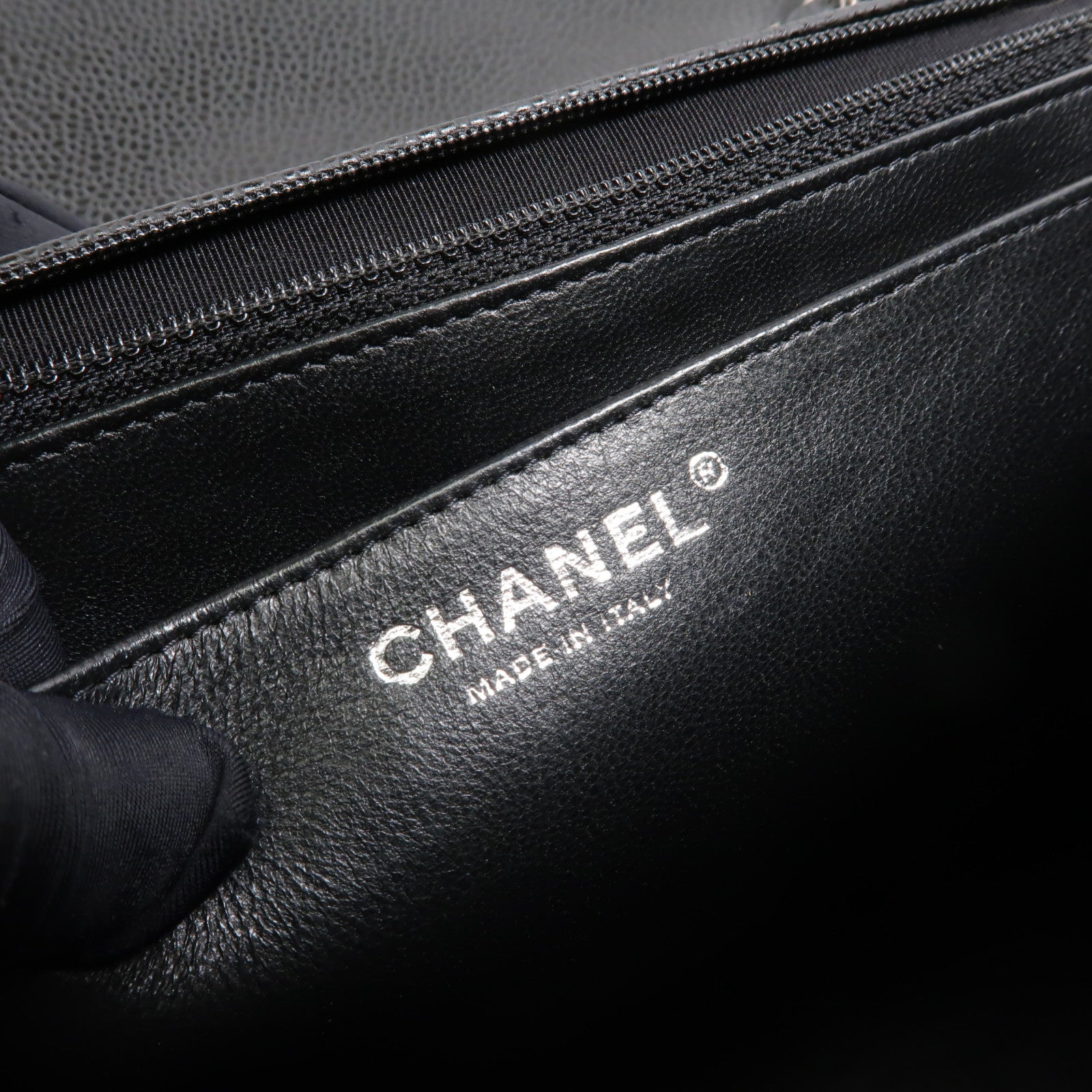 CHANEL 牛皮皮革Large Classic鏈帶肩背袋