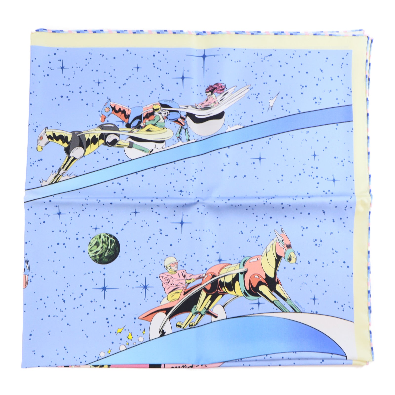 HERMES 絲質Scarf絲巾彩色