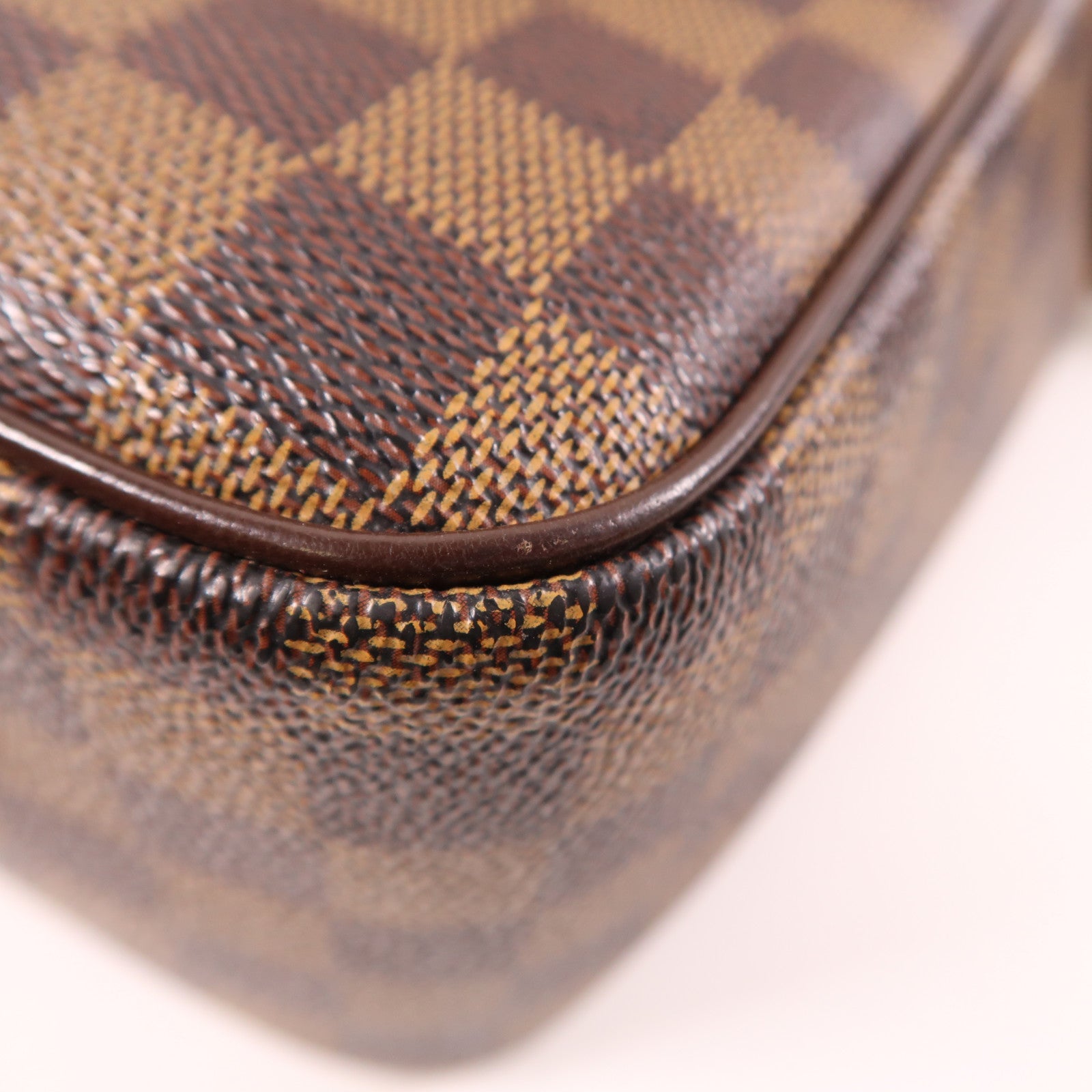 LOUIS VUITTON Damier Olaf MM金扣肩背袋棕色