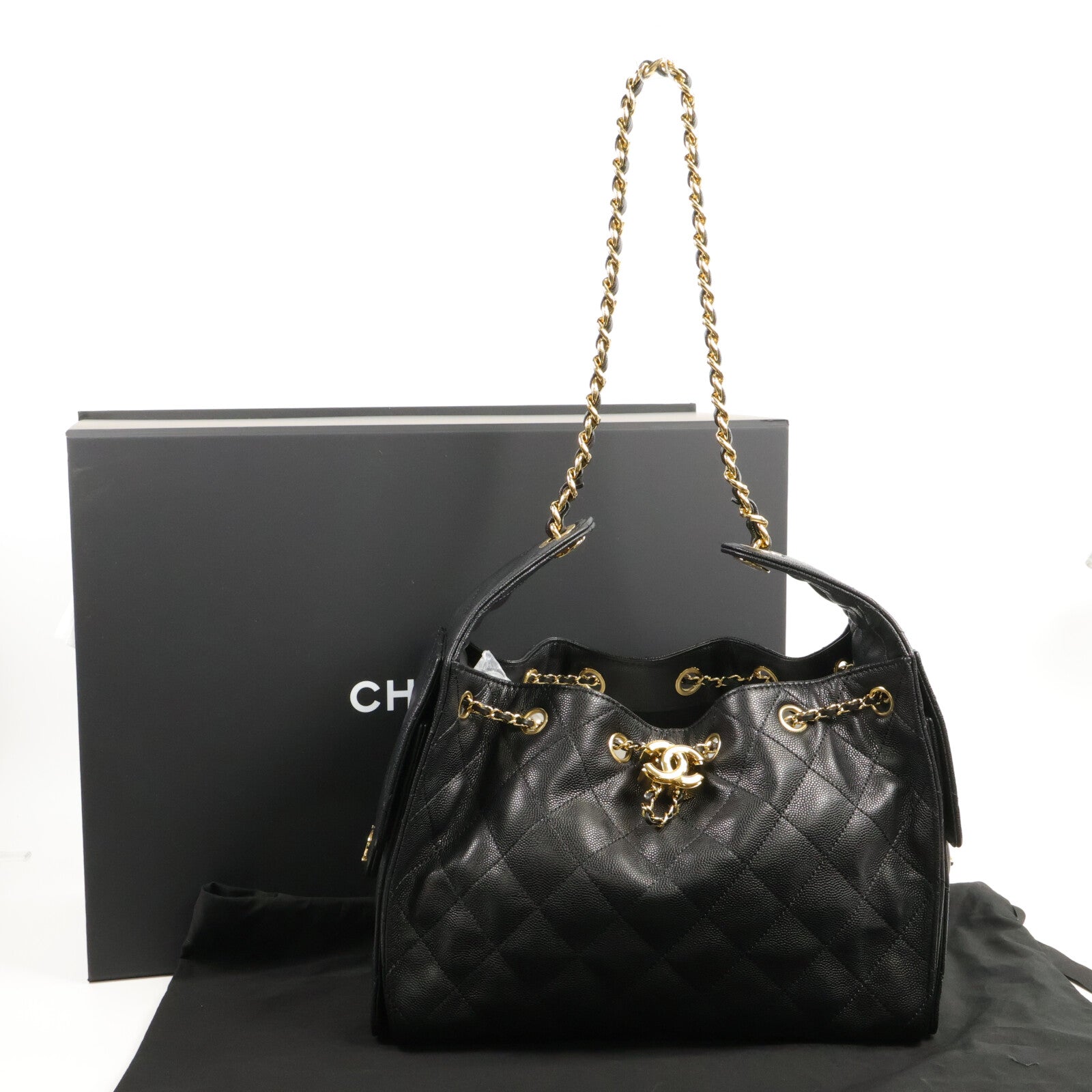 CHANEL 牛皮皮革C25 Small鏈帶手挽袋