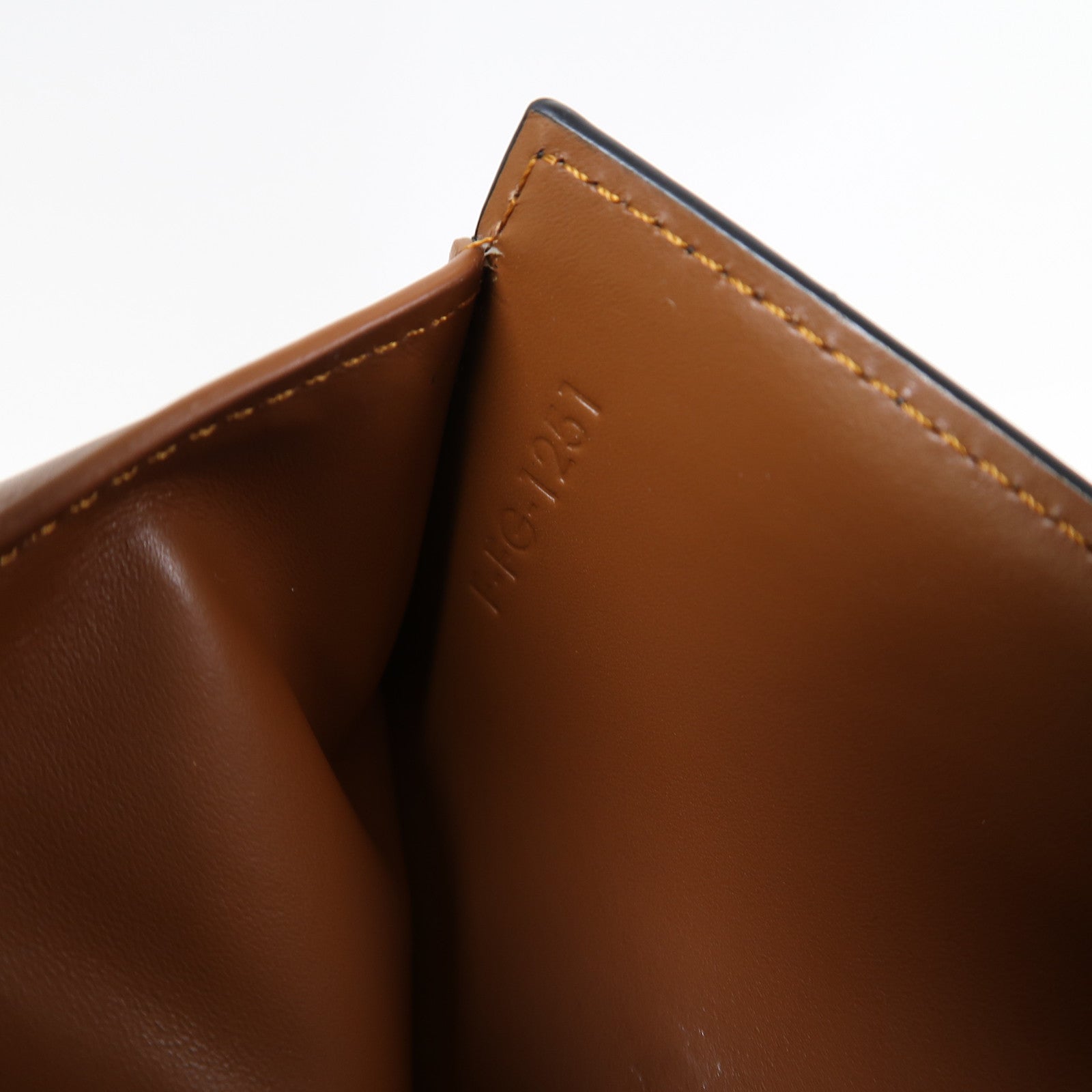 CELINE Triomphe帆布Small Flap Wallet金扣錢包啡色