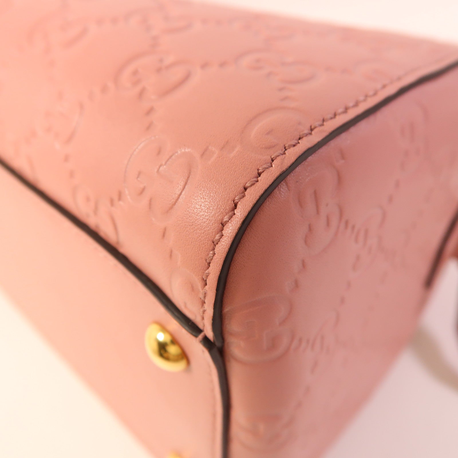 GUCCI 皮革Boston Bag金扣手挽肩背兩用袋