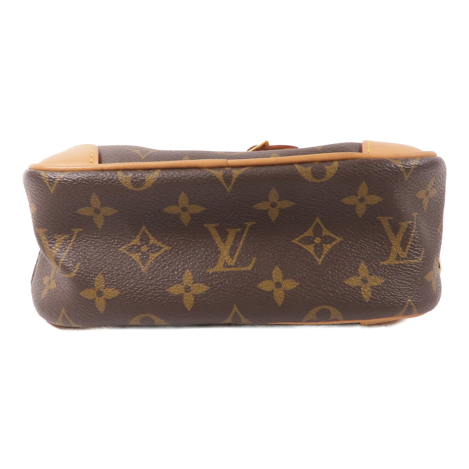LOUIS VUITTON Monogram Deauville Mini金扣肩背袋棕色