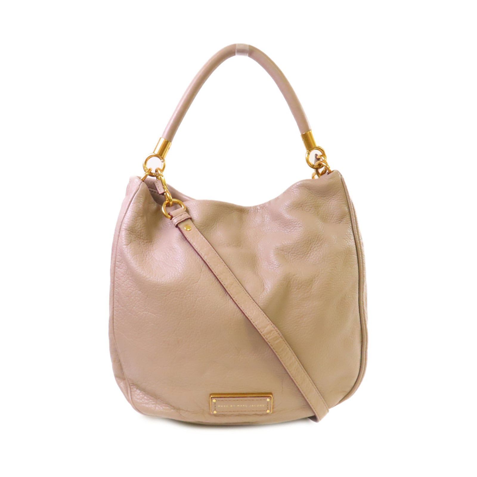 MARC BY MARC JACOBS 羊皮皮革2Way Shoulder Bag金扣手挽肩背兩用袋灰色