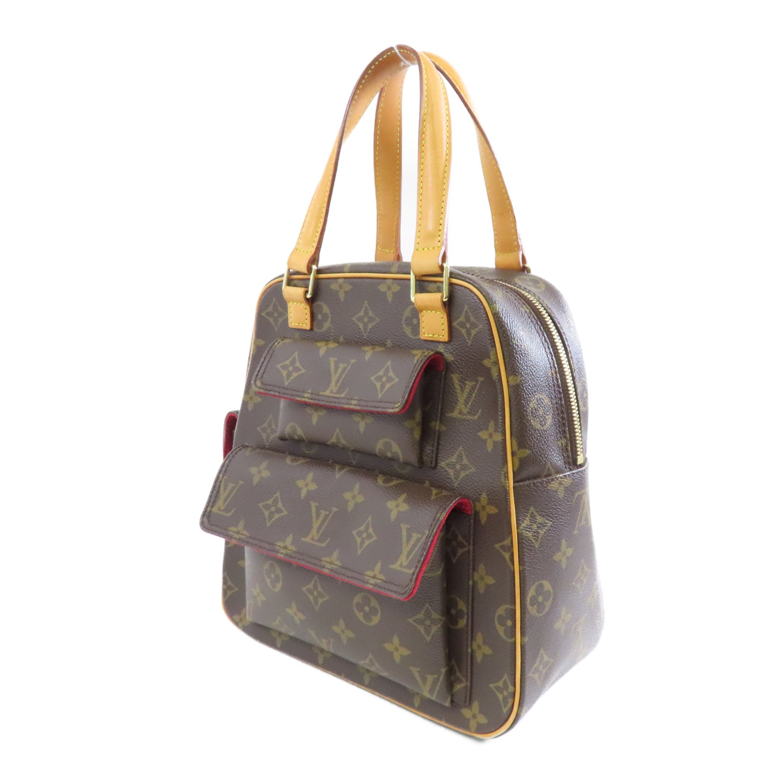 LOUIS VUITTON Monogram Excentri-cite金扣手挽袋啡色