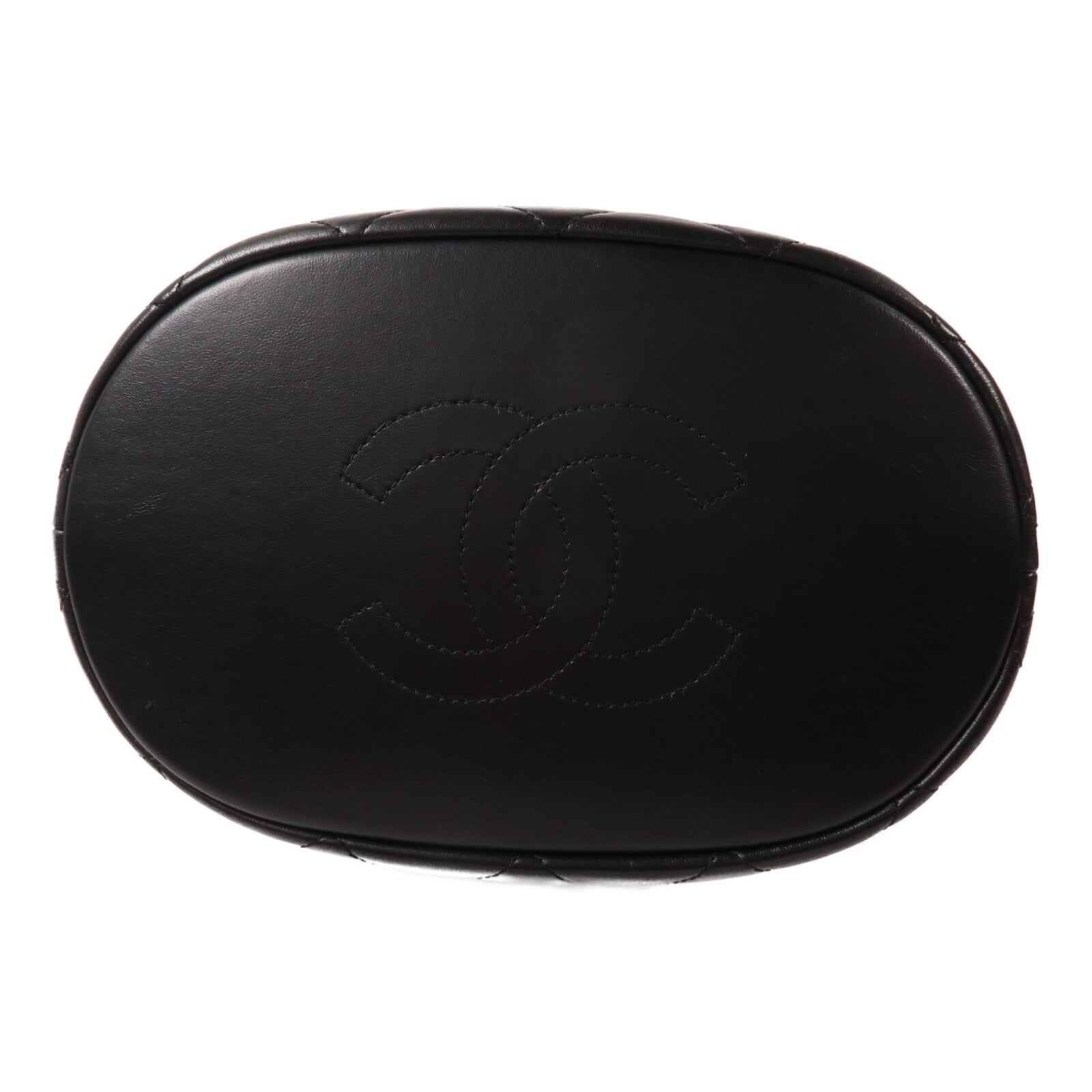 CHANEL 羊皮皮革Bucket Bag鏈帶手挽肩背兩用袋
