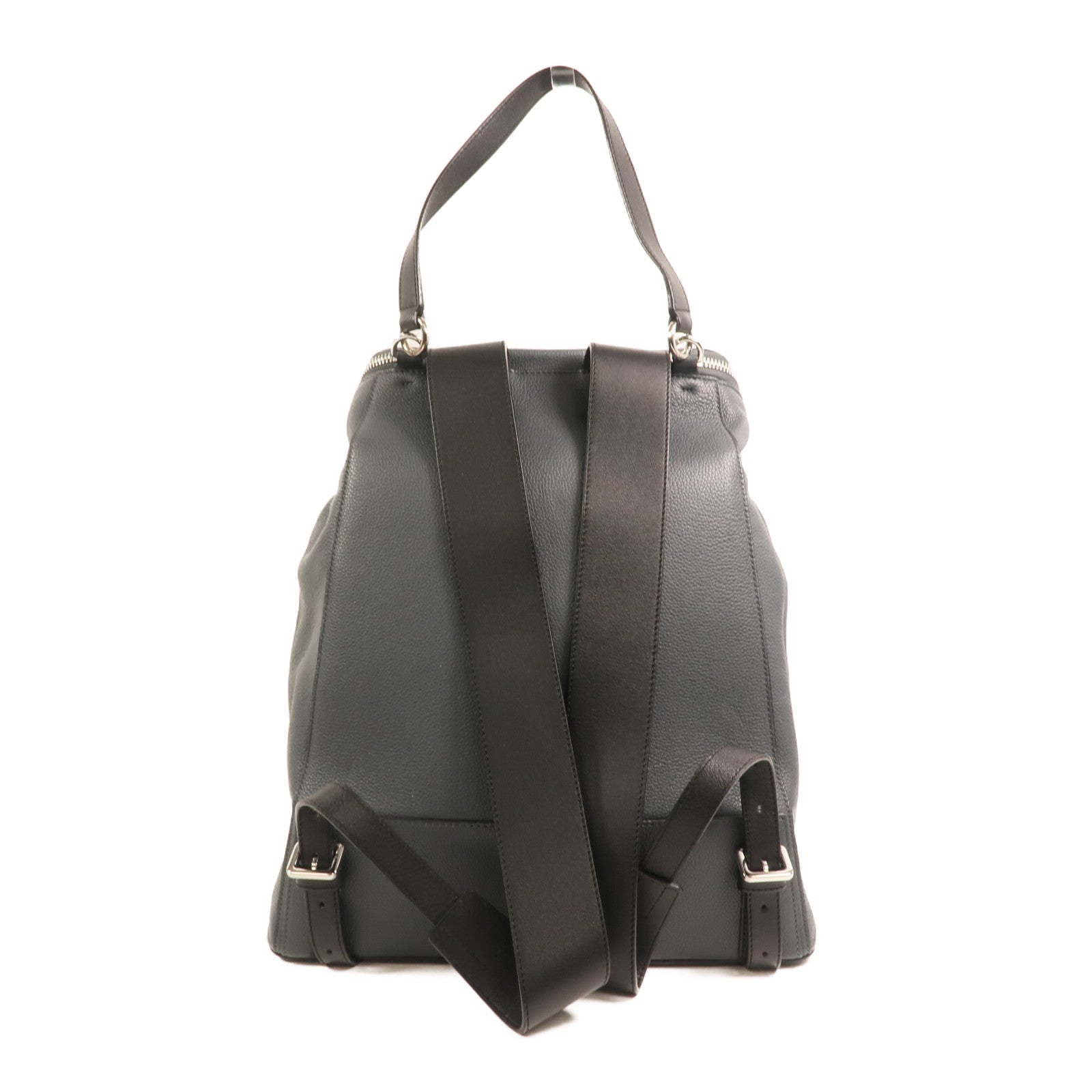 LOEWE 牛皮皮革Backpack銀扣背包