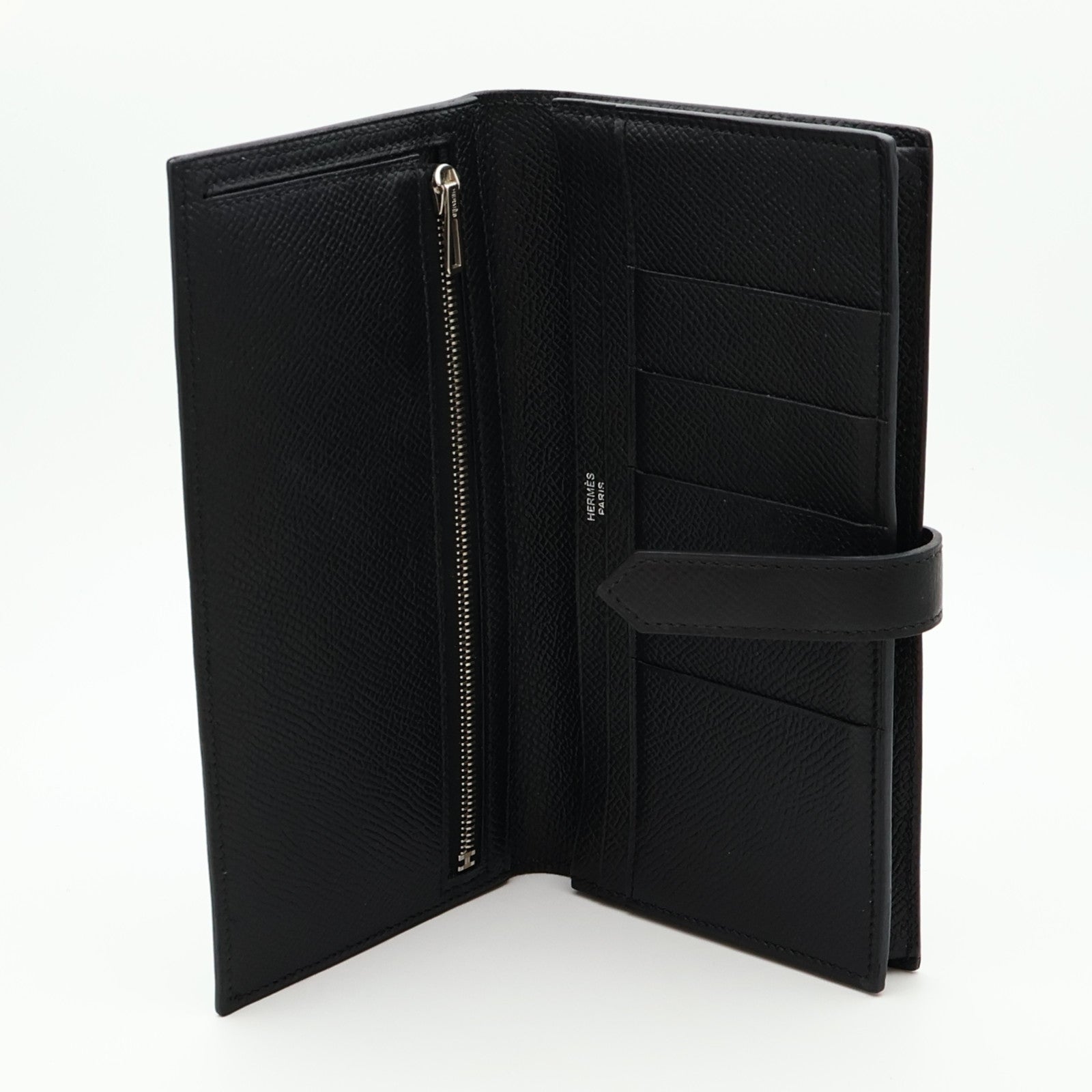 HERMES Epsom皮革Bearn Wallet長錢包Noir