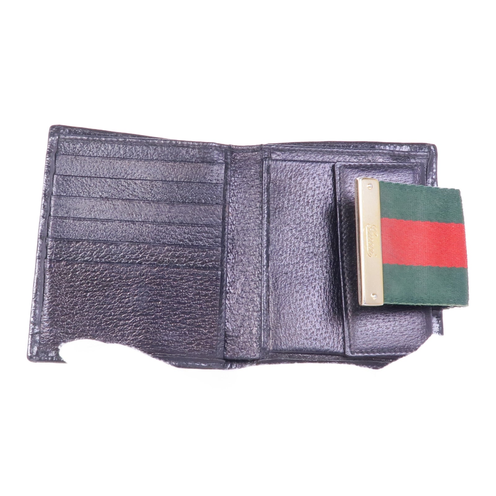 GUCCI 帆布Wallet金扣錢包