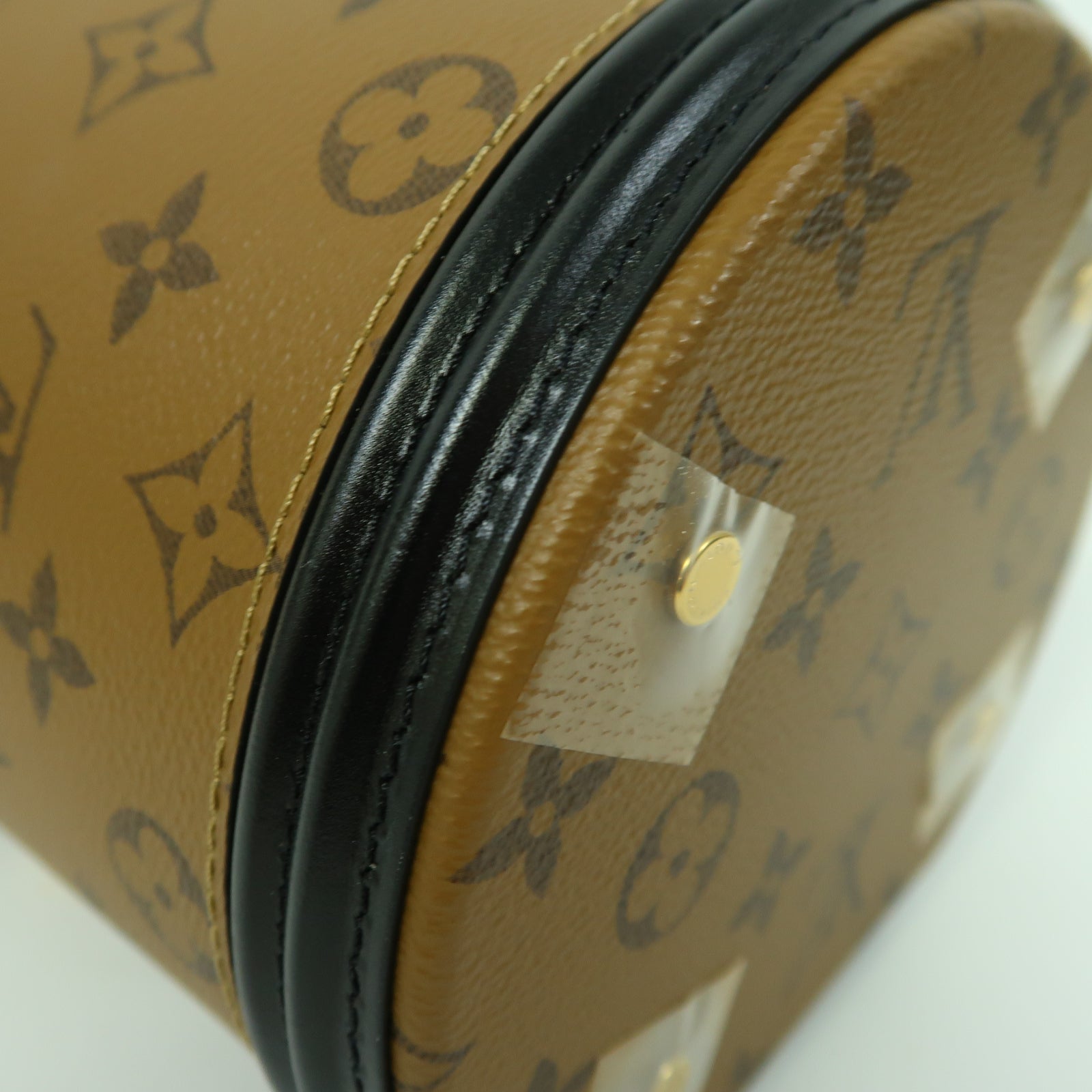 LOUIS VUITTON Monogram Reverse Cannes金扣手挽肩背兩用袋啡色