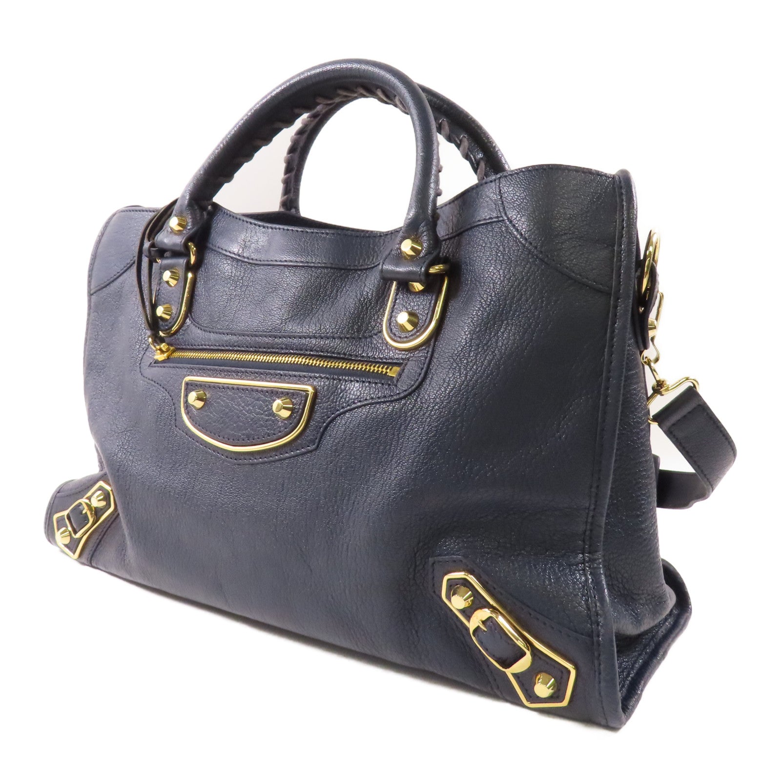 BALENCIAGA 牛皮皮革Shoulder Bag金扣肩背袋