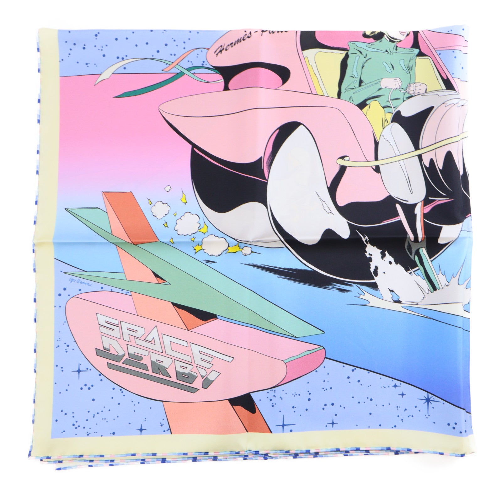 HERMES 絲質Scarf絲巾彩色
