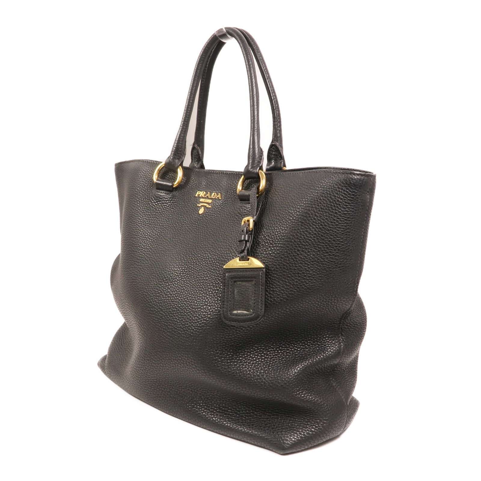 PRADA 牛皮皮革Vitello Phoenix金扣手挽肩背兩用袋